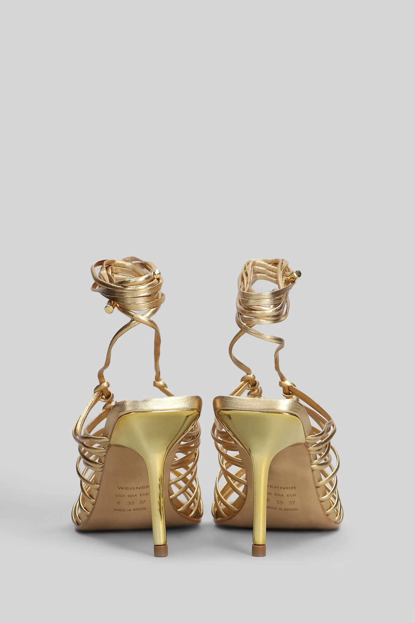 Sandals in gold leather - Image 4