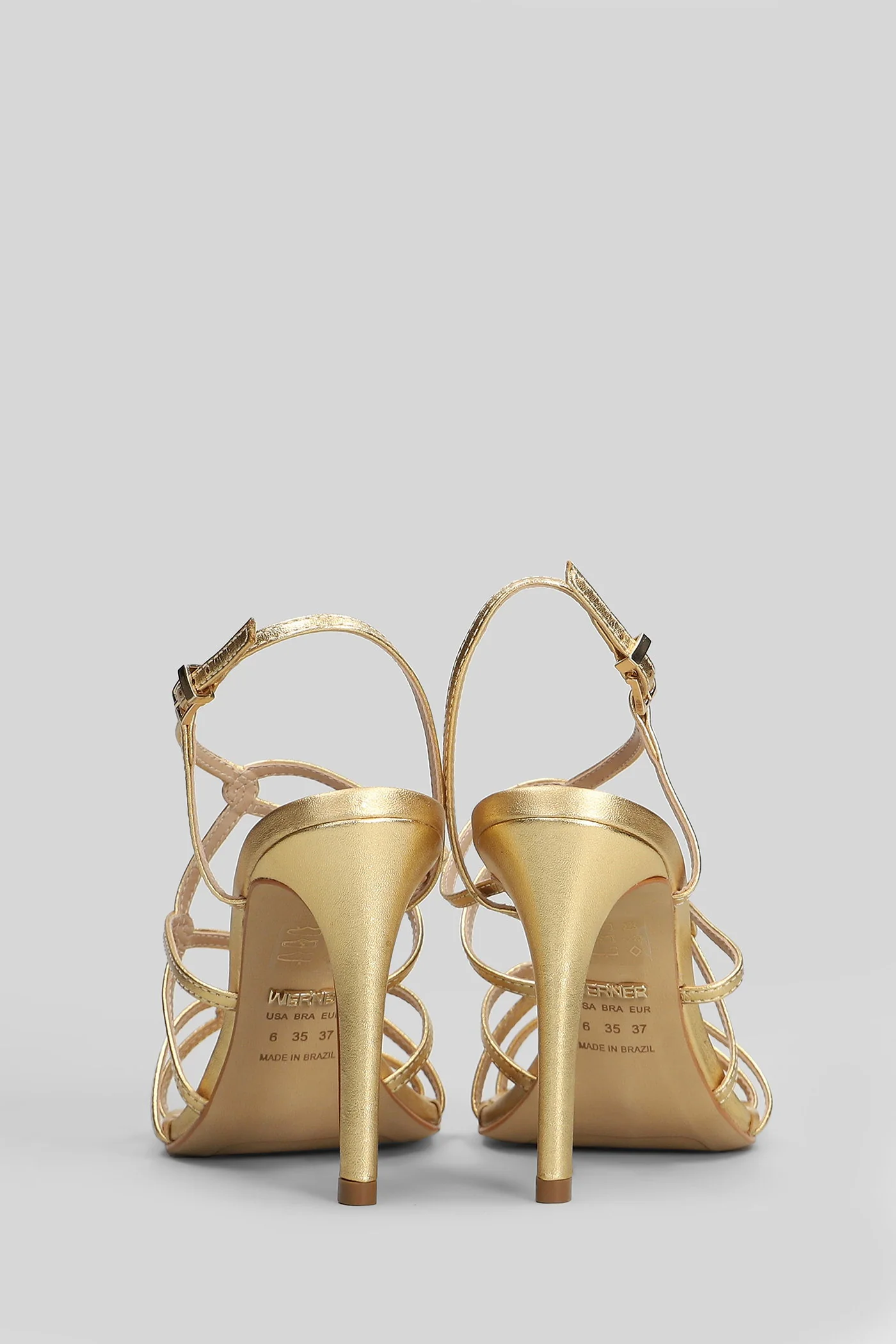 Sandals in gold leather - Image 4