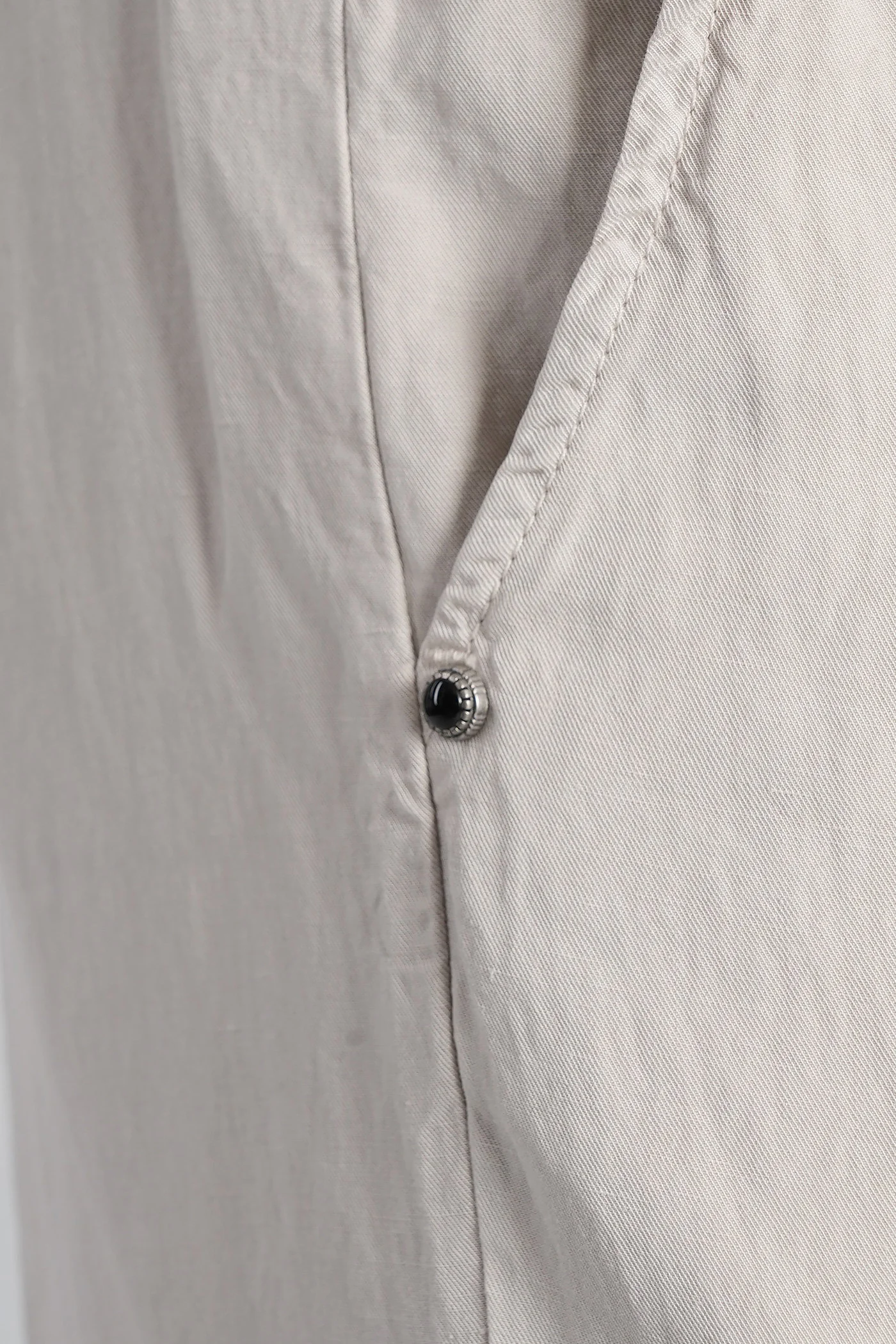 Pants in beige wool and polyester - Image 5