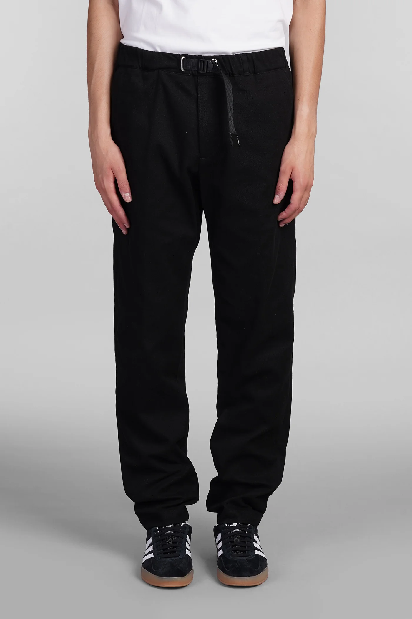 Pants in black cotton
