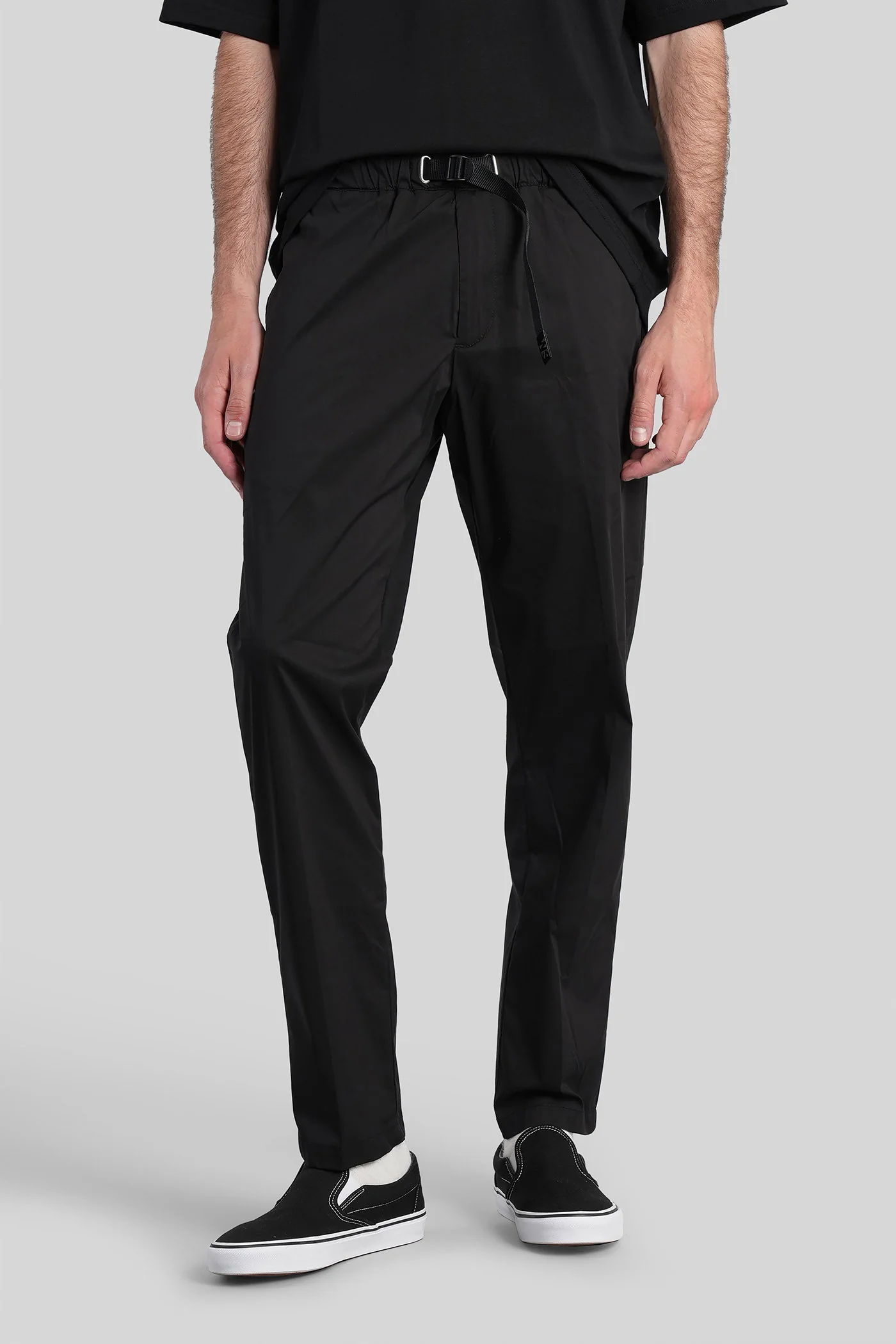 Pants in black cotton