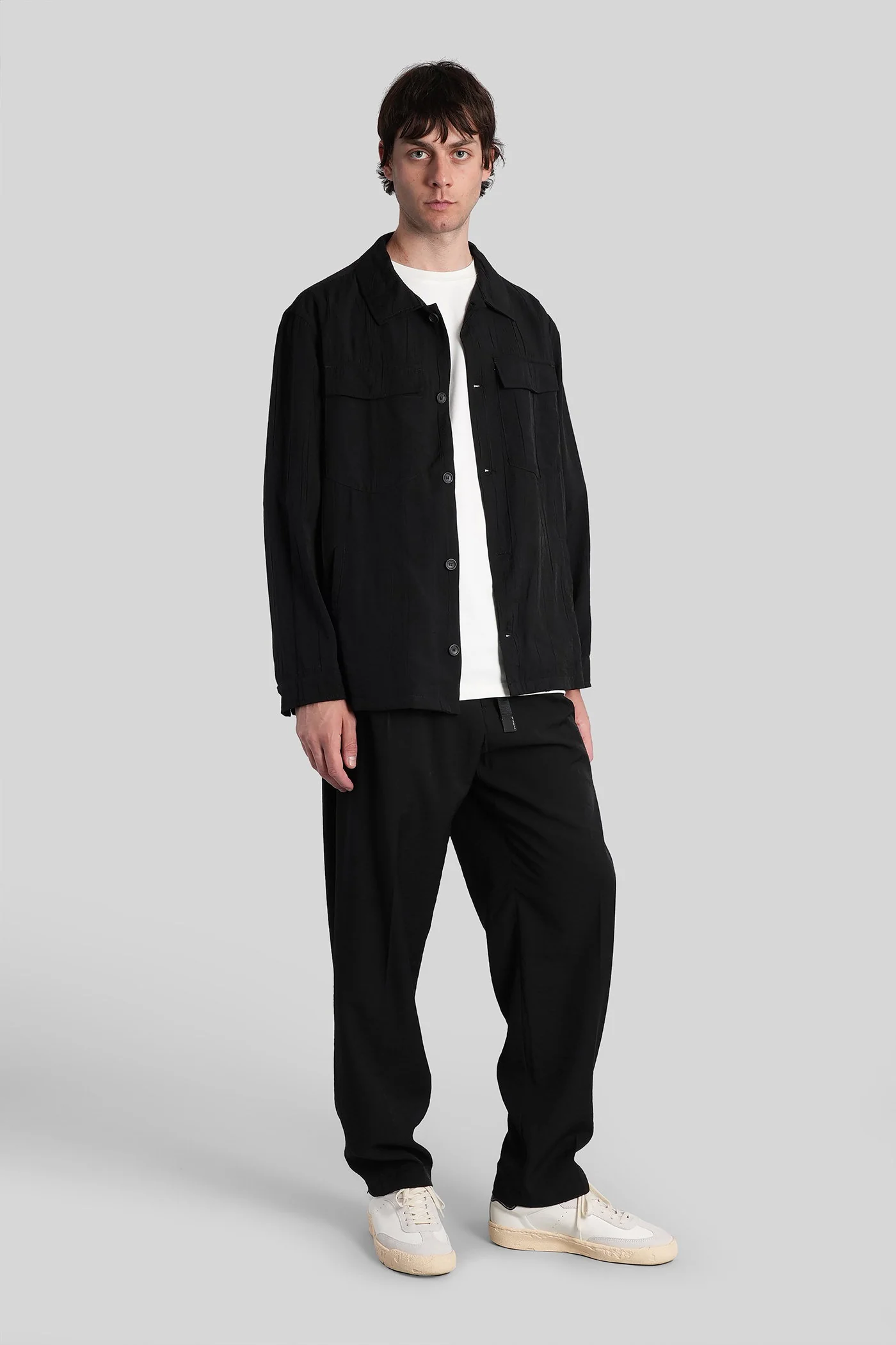 Pants in black viscose - Image 7