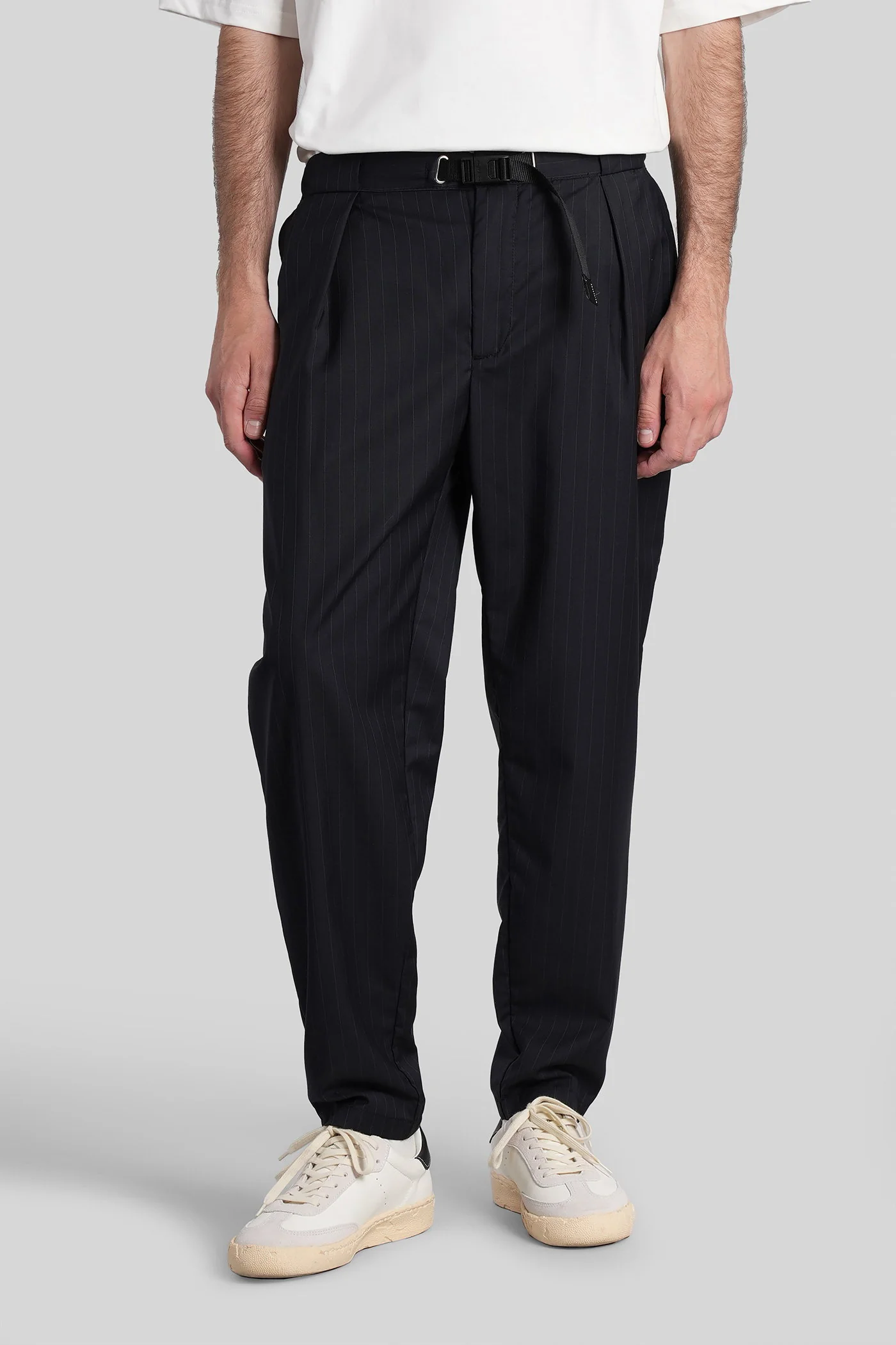 Pants in blue polyester