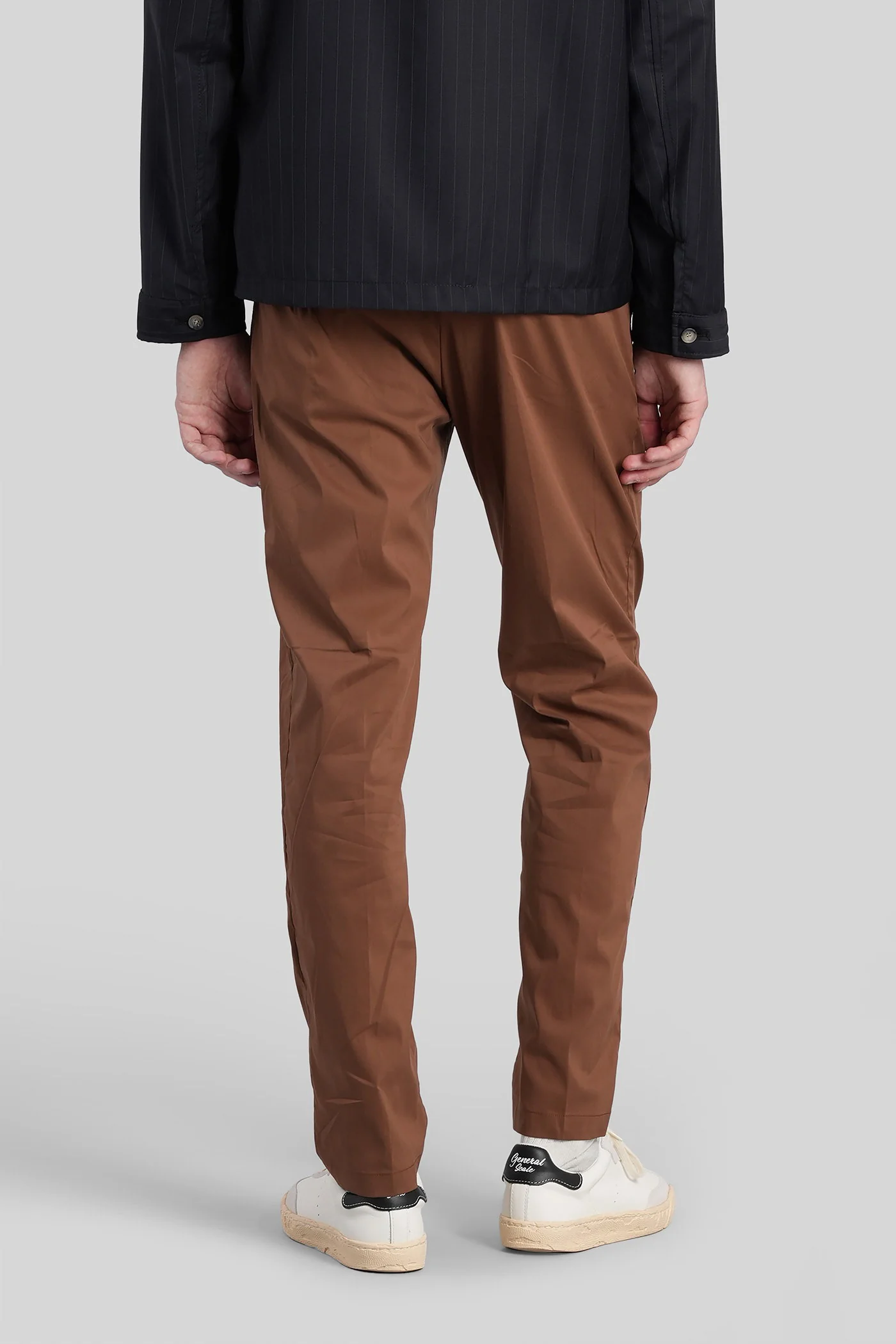 Pants in brown wool and polyester - Image 3