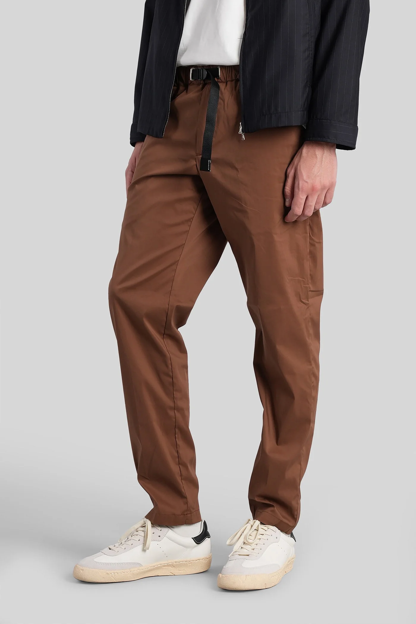 Pants in brown wool and polyester - Image 4