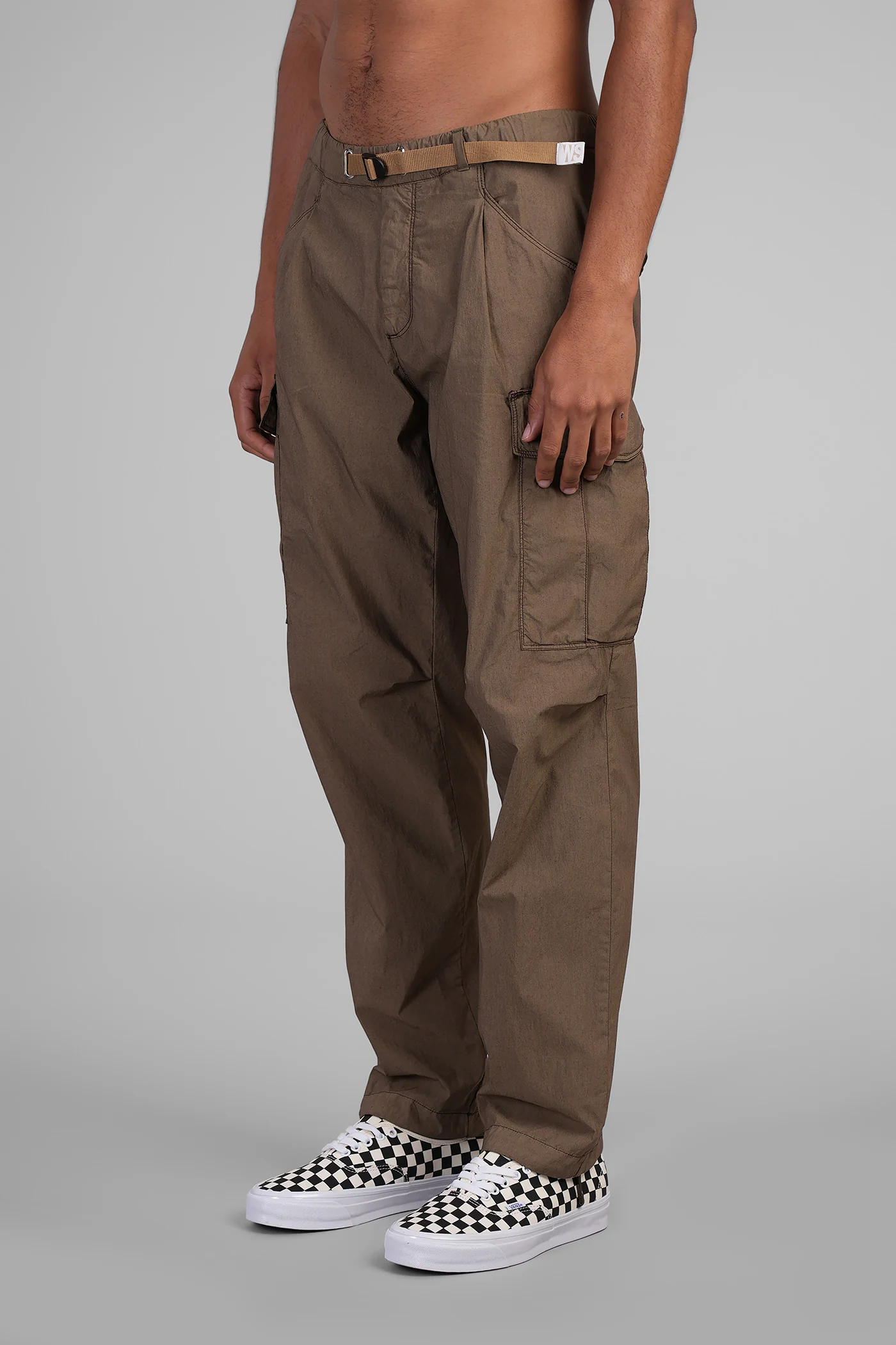 Pants in taupe cotton - Image 4