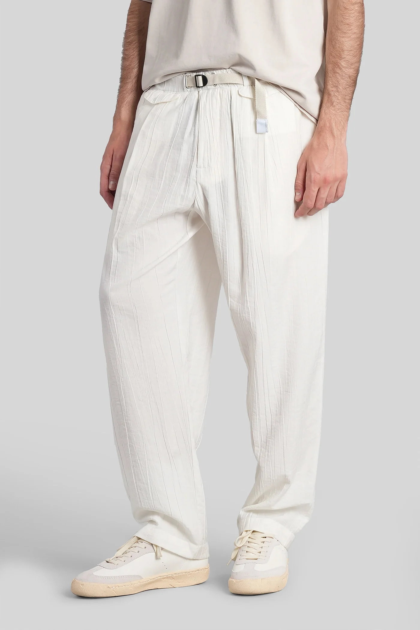 Pants in white viscose - Image 4