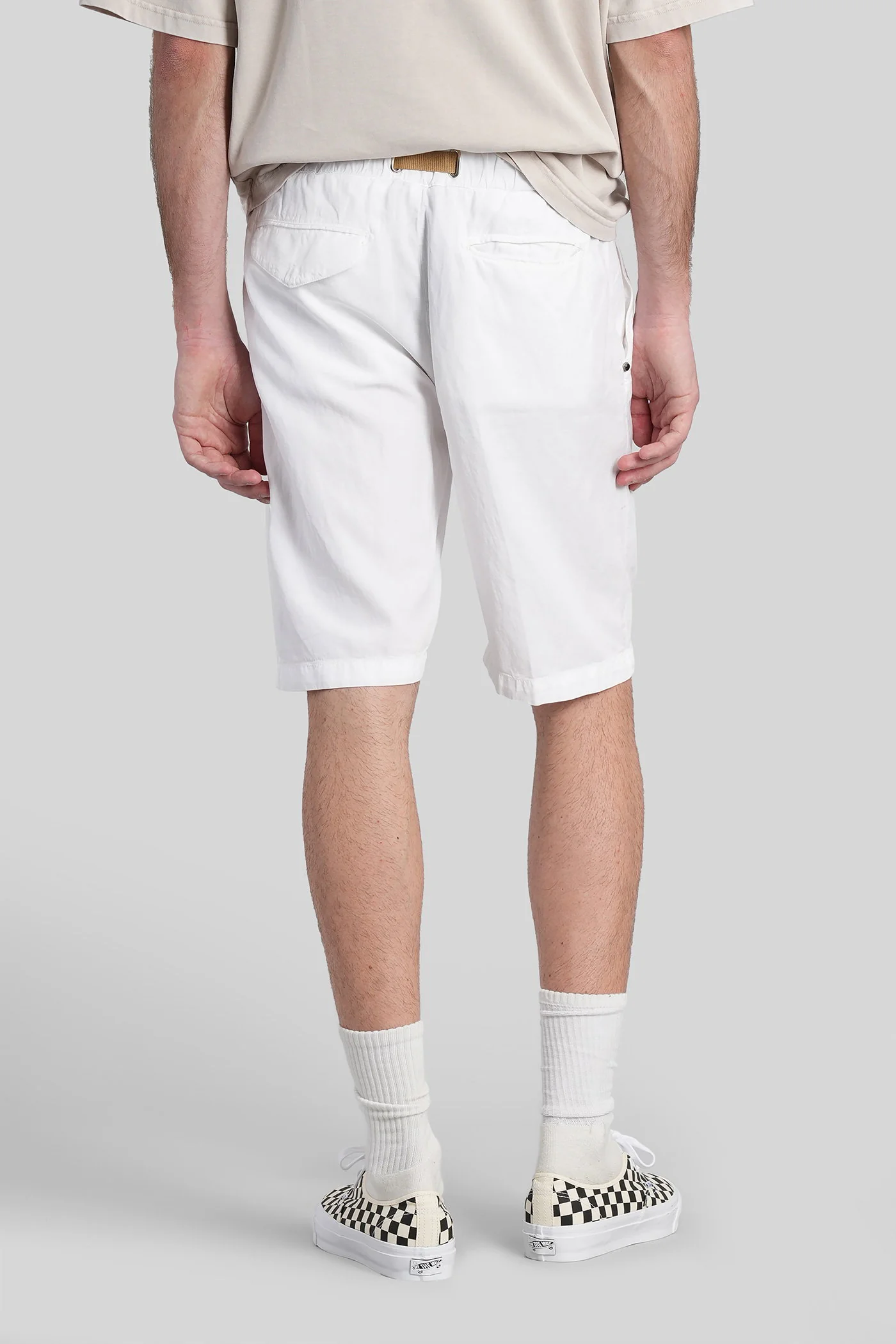 Shorts in white wool and polyester - Image 3