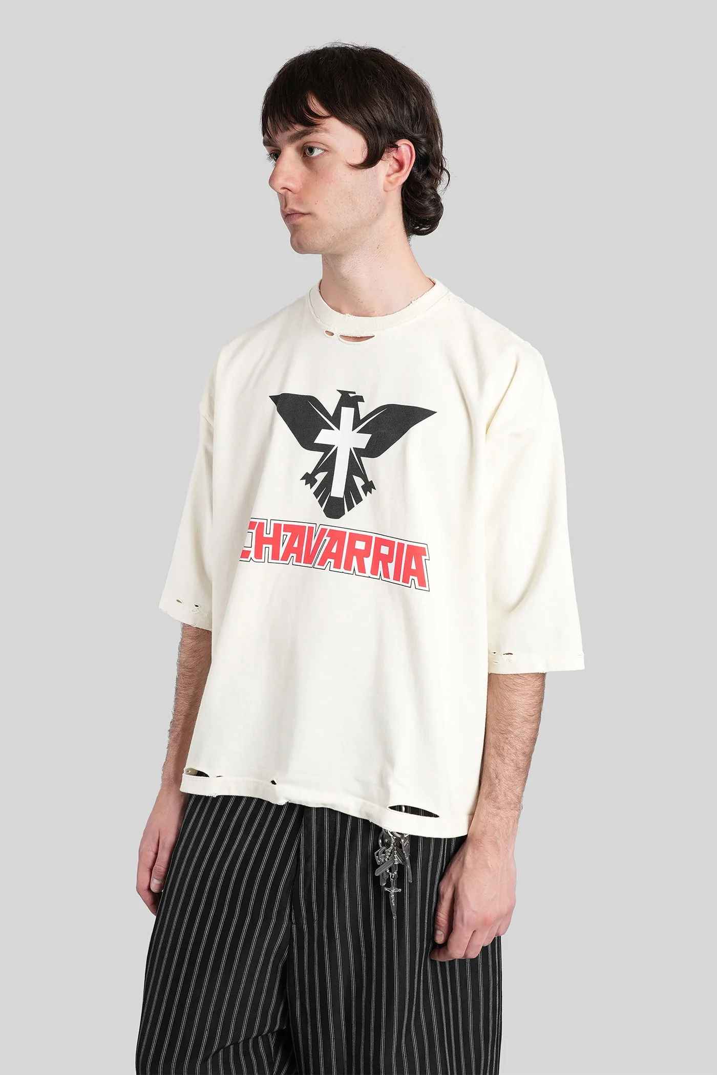 T-Shirt in beige cotton - Image 4