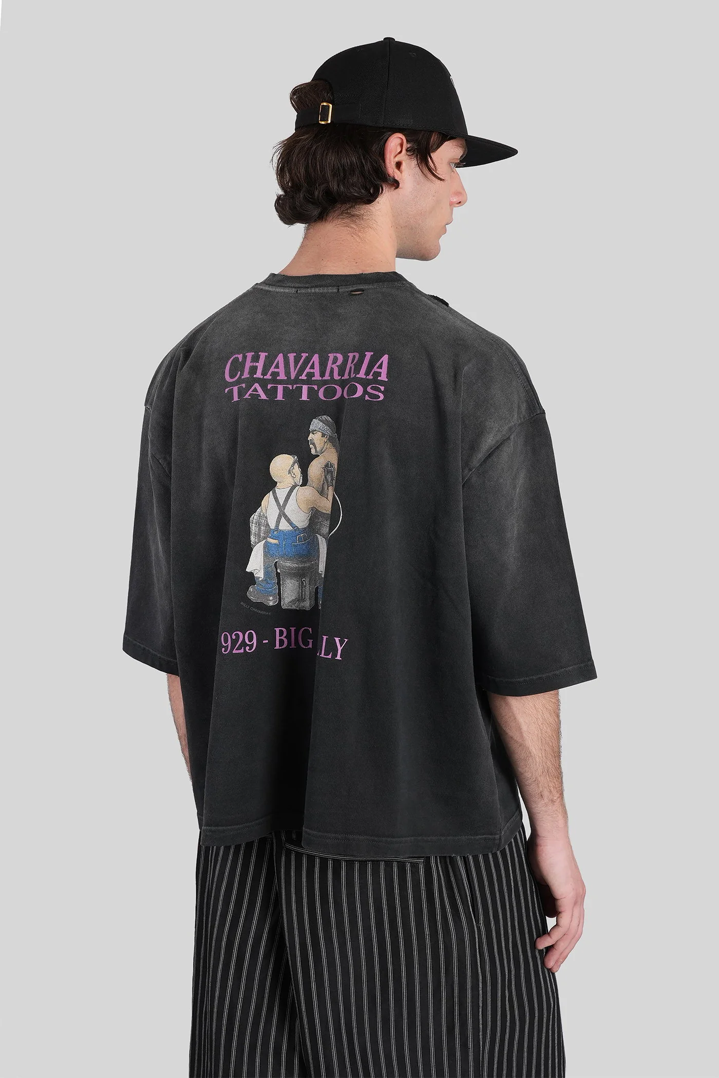 T-Shirt in black cotton - Image 3