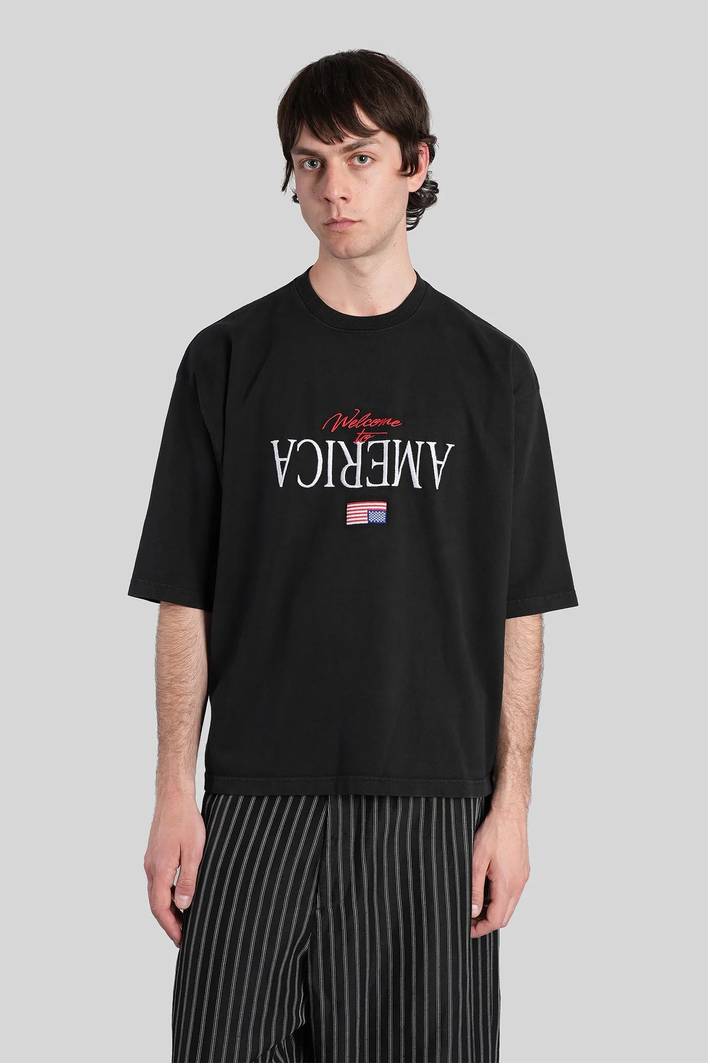 T-Shirt in black cotton