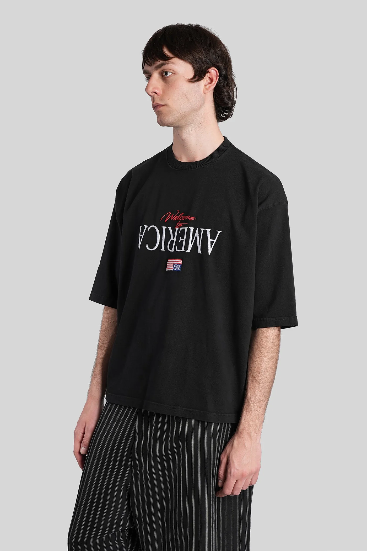 T-Shirt in black cotton - Image 4