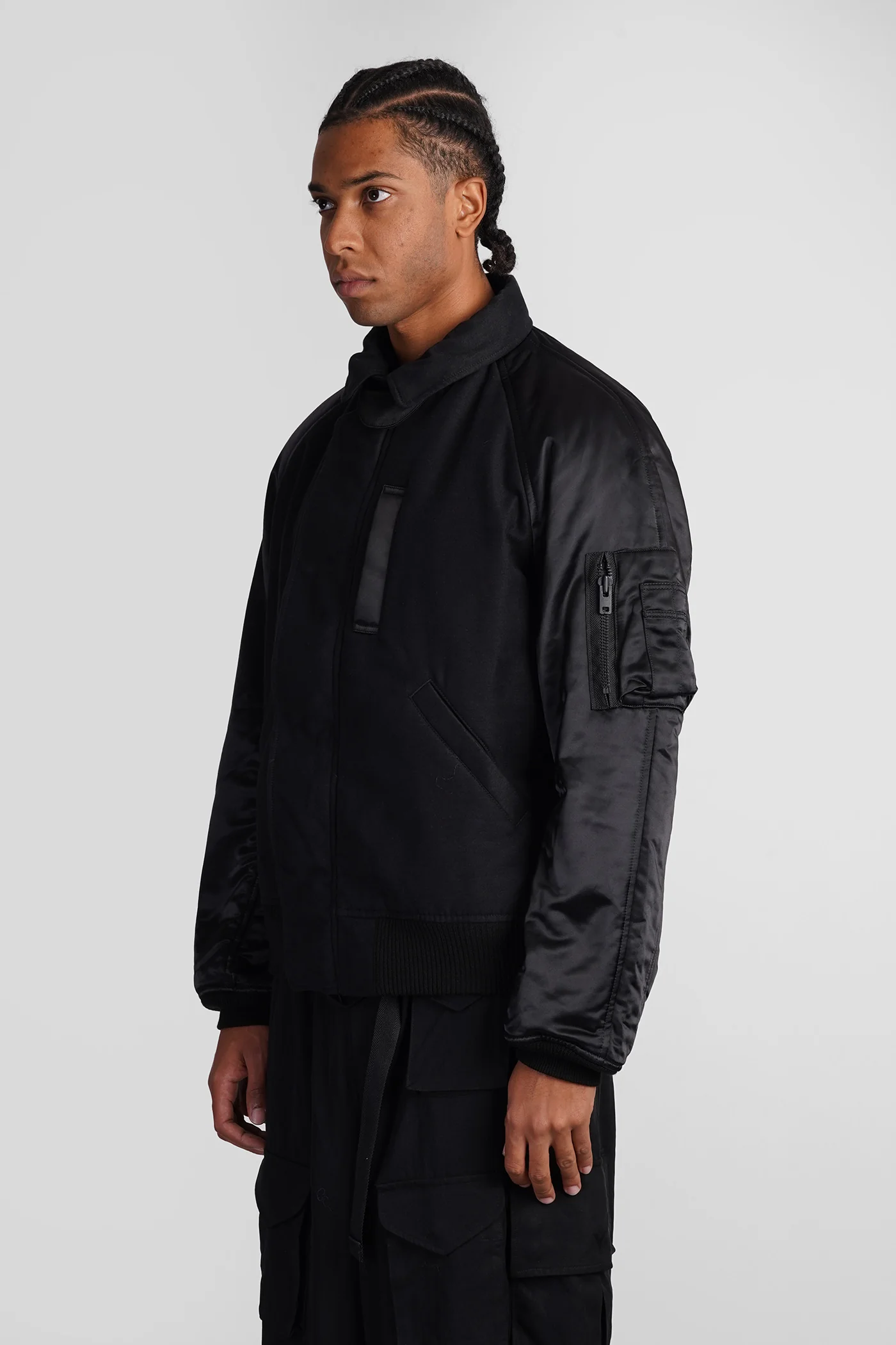 Bomber Jacket in black polyester - Image 4