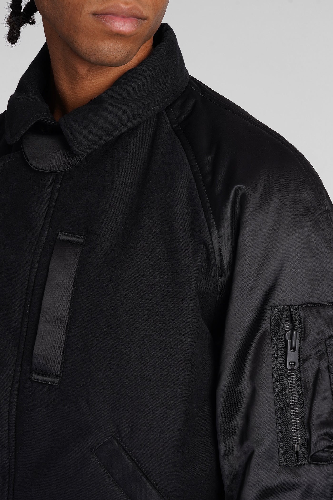 Bomber Jacket in black polyester - Image 5