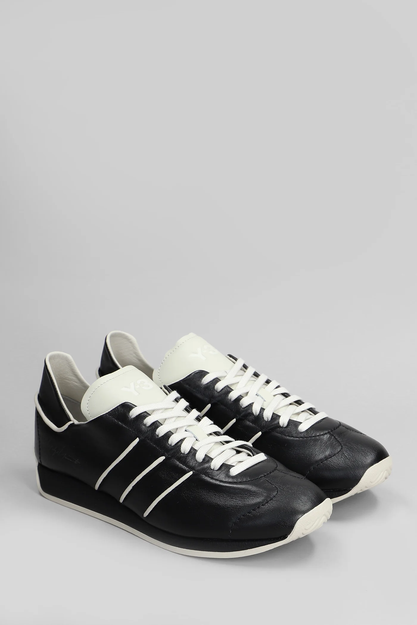 Country Sneakers in black leather - Image 2