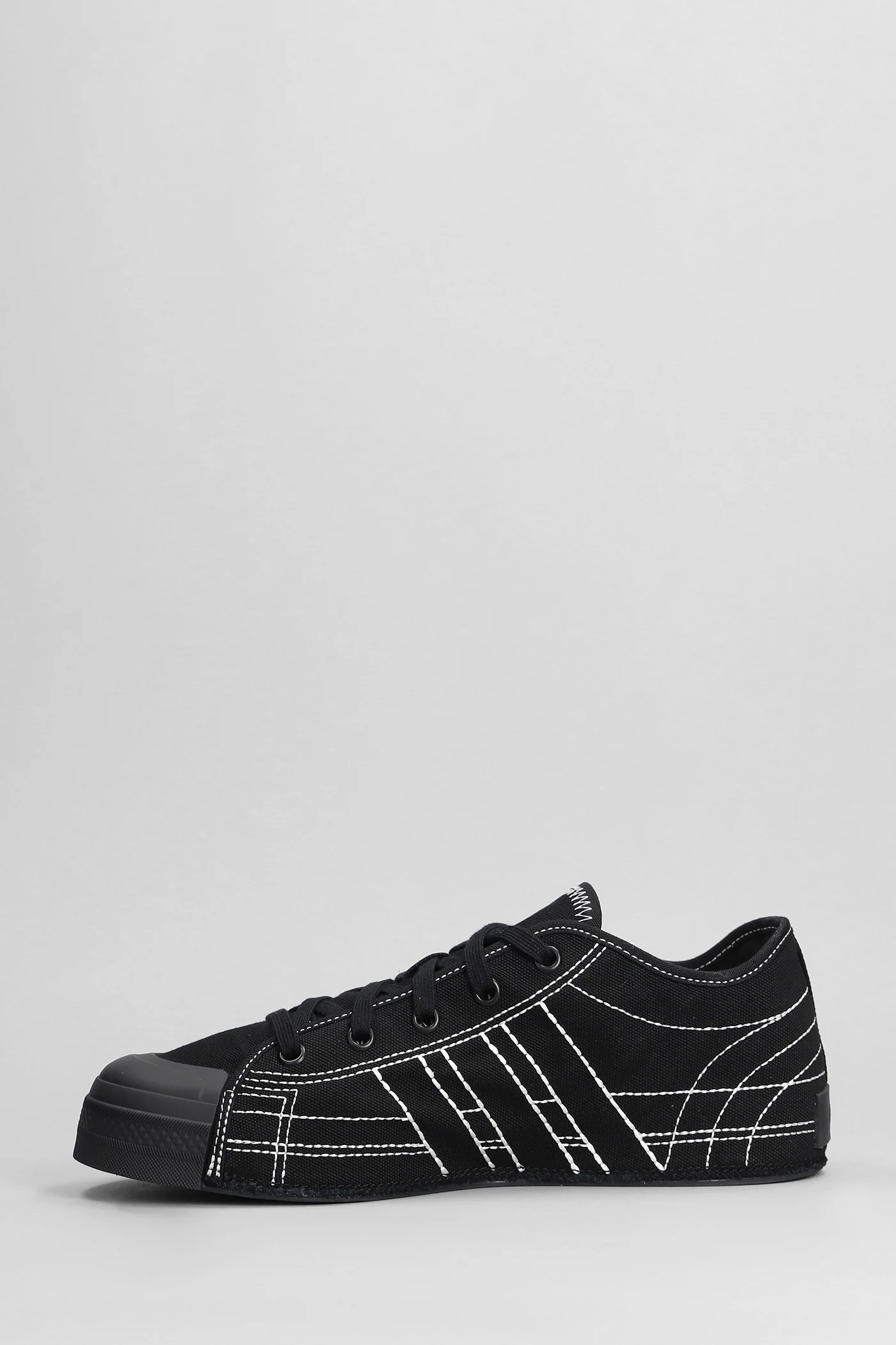 Nizza lo Sneakers in black cotton - Image 3