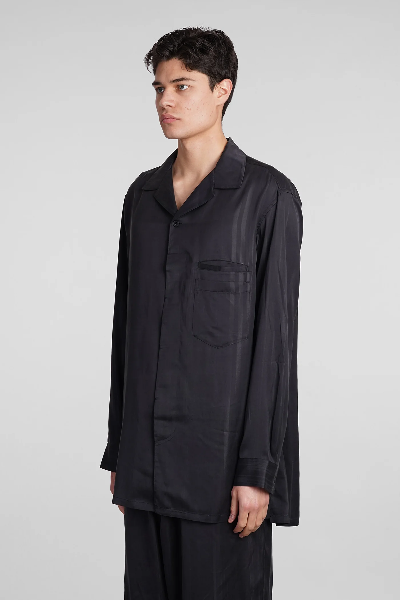 Shirt in black polyamide polyester - Image 4