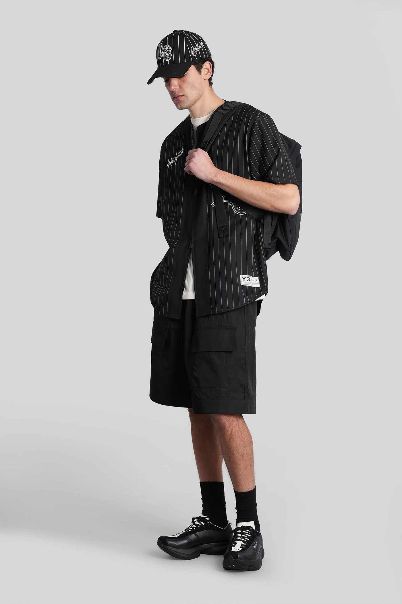Shorts in black cotton - Image 2