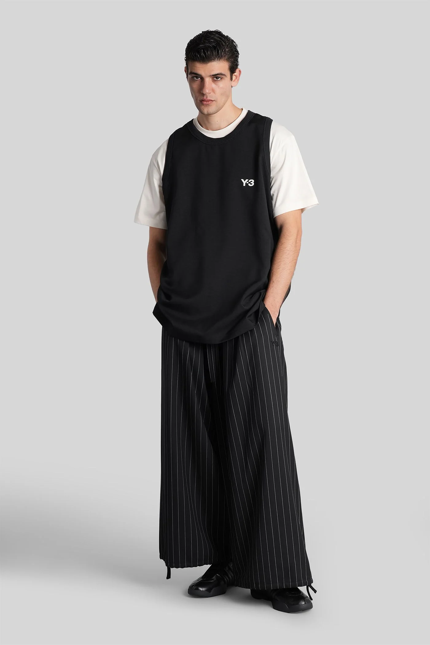 tank Top in black polyester - Image 2