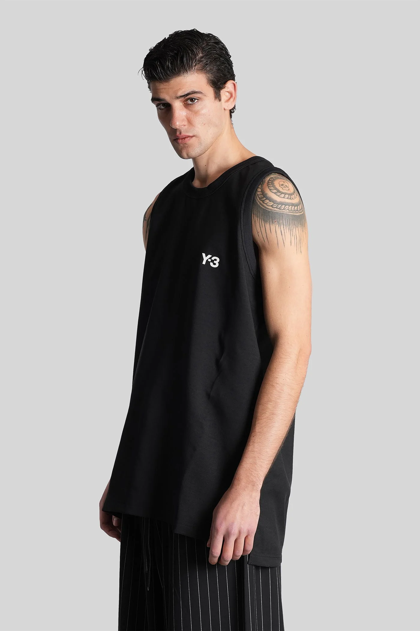 tank Top in black polyester - Image 4