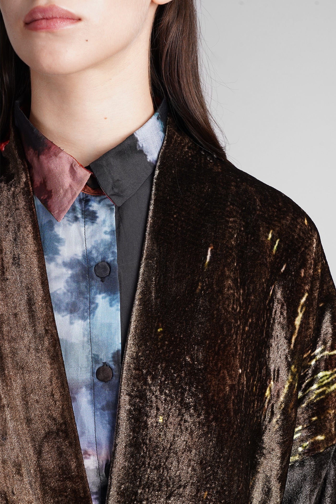 Casual jacket in multicolor silk - Image 5