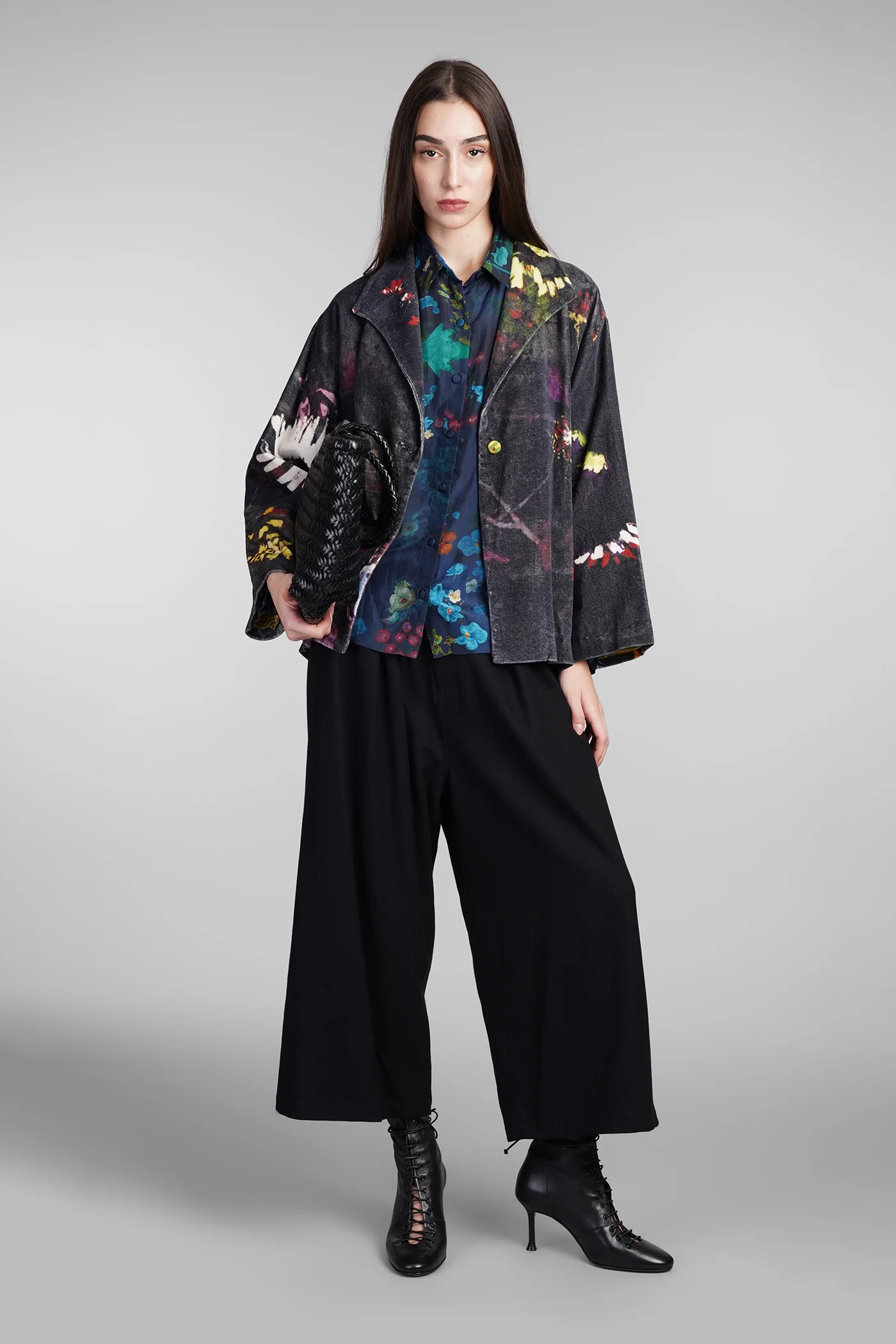 Shirt in blue silk - Image 2