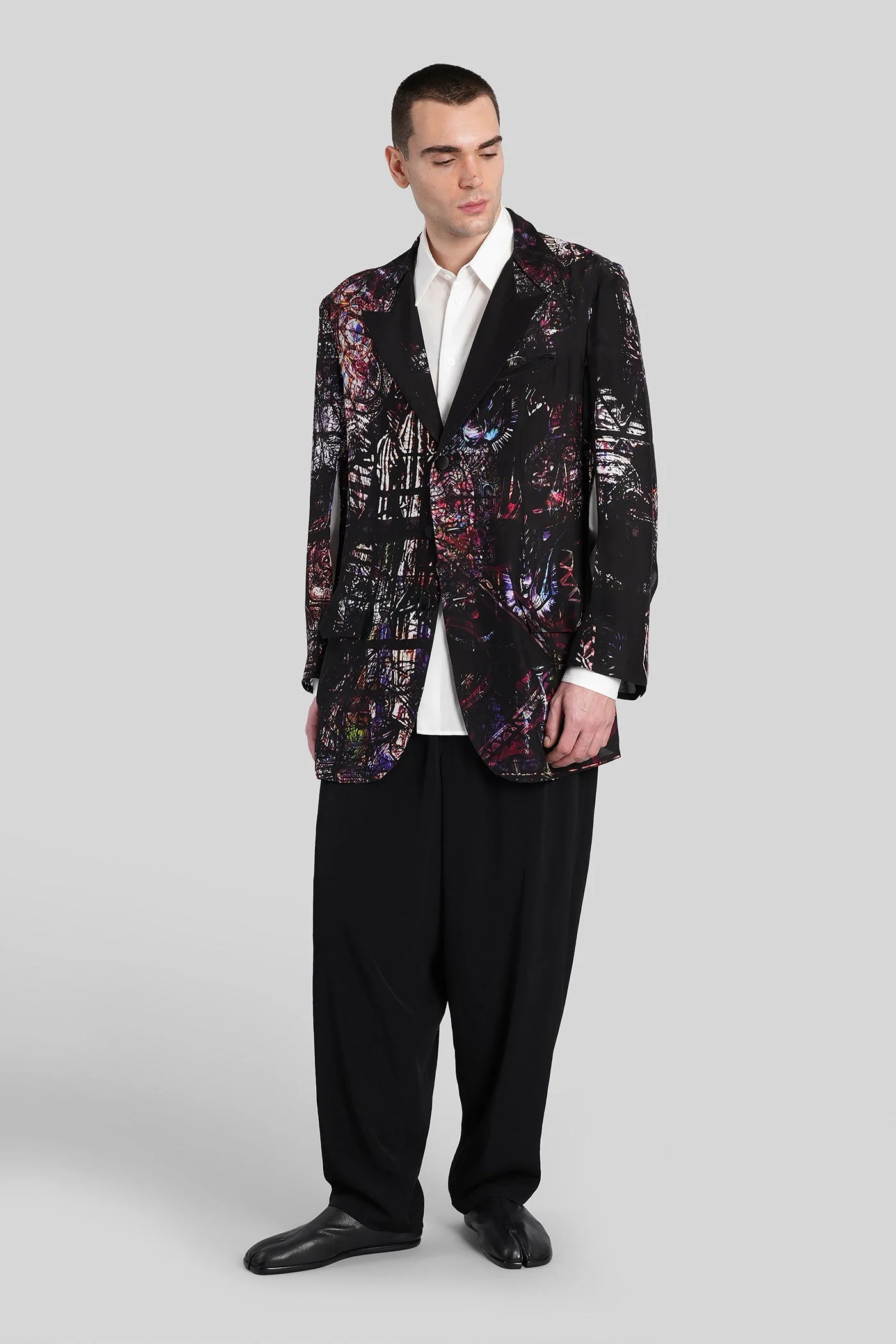 Blazer in black silk - Image 2