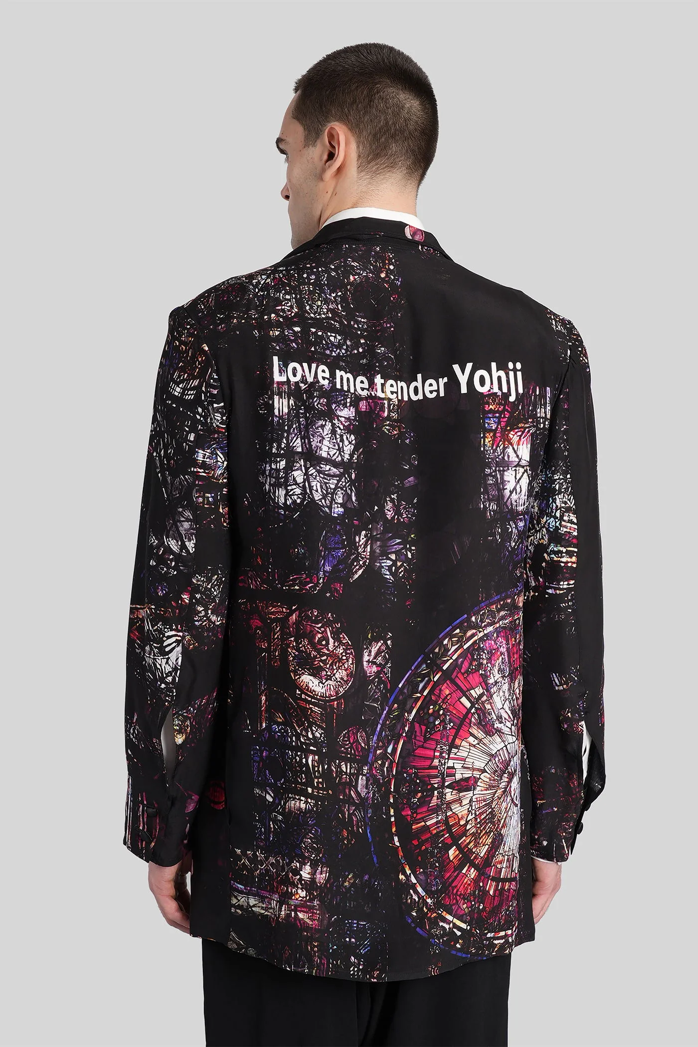 Blazer in black silk - Image 3