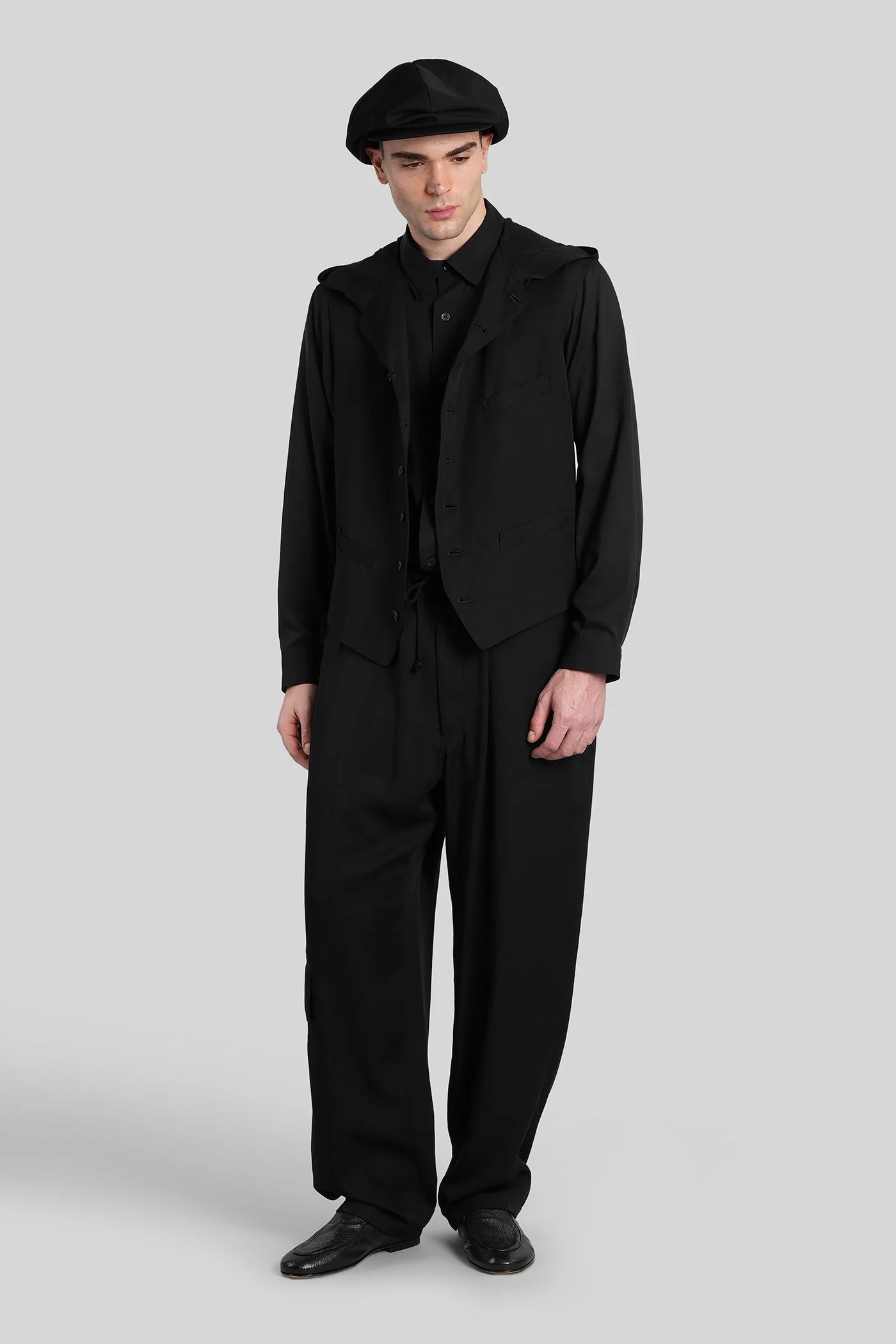 Shirt in black Cellulose - Image 2