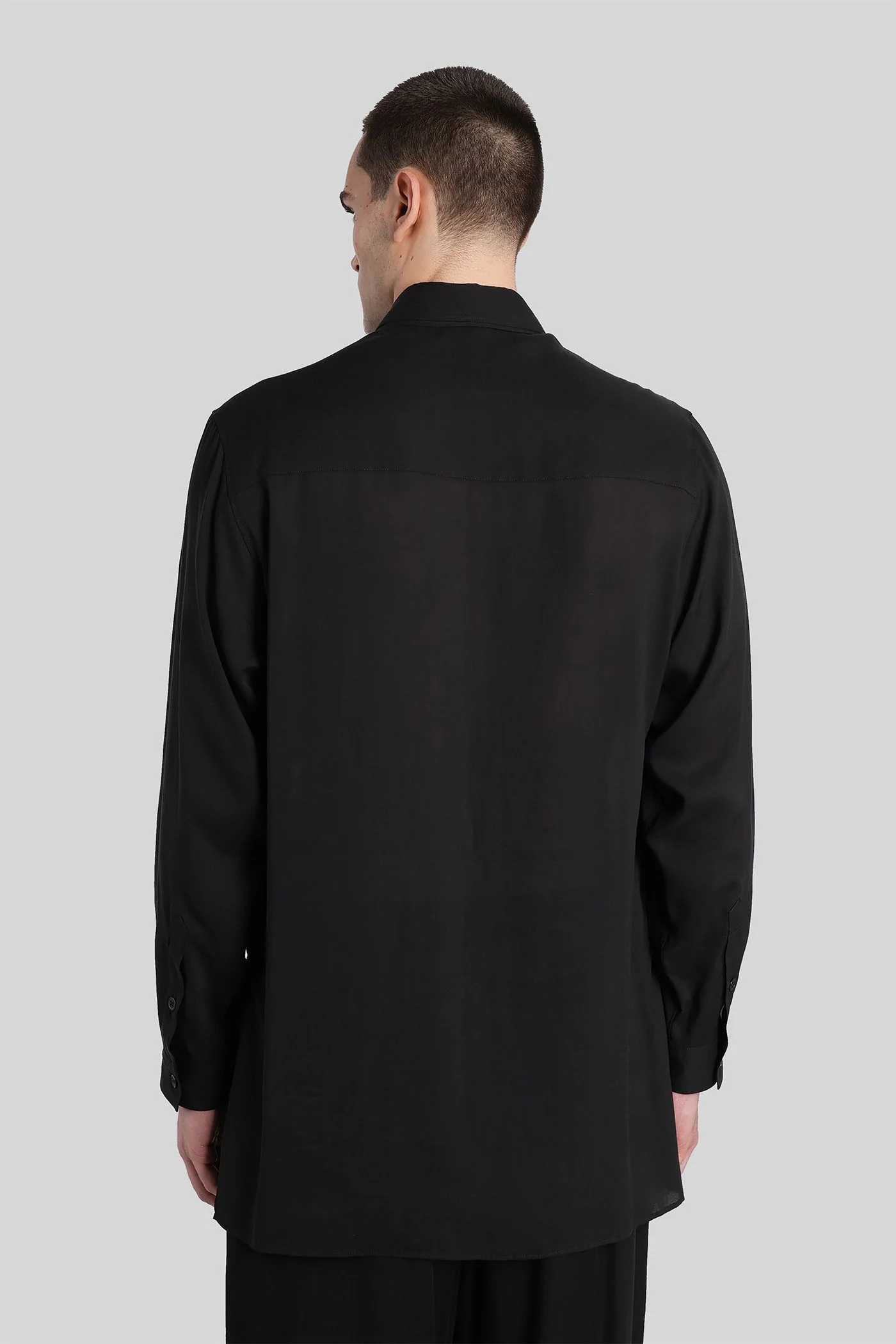 Shirt in black Cellulose - Image 3