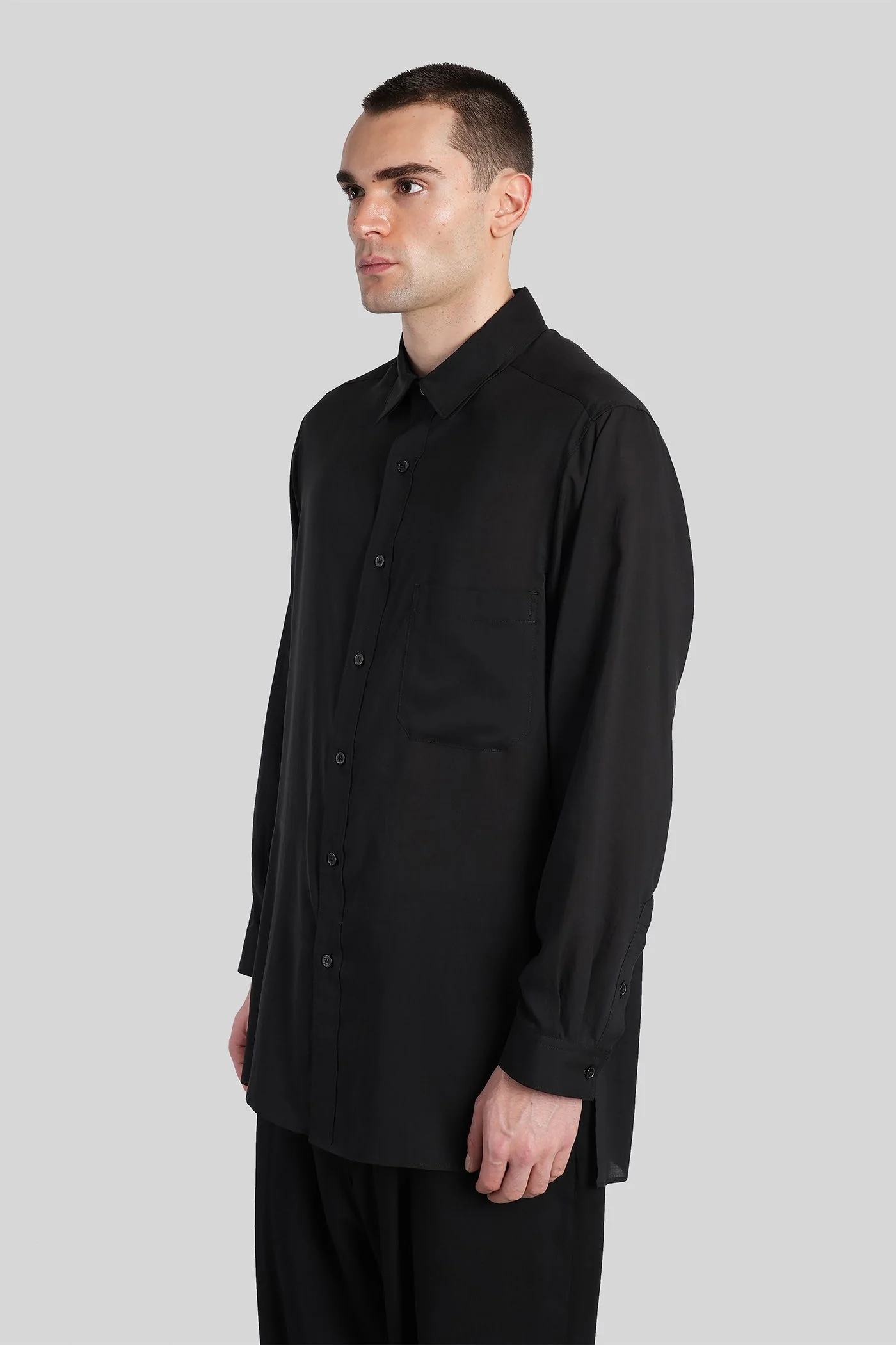 Shirt in black Cellulose - Image 4