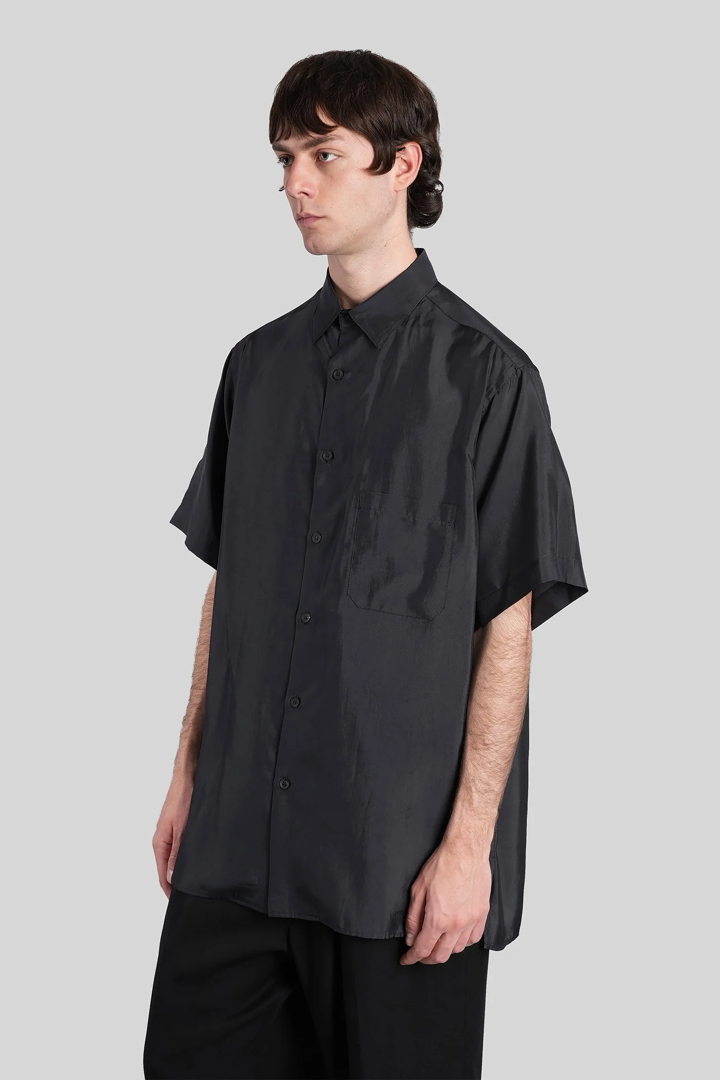 Shirt in black polyamide polyester - Image 4