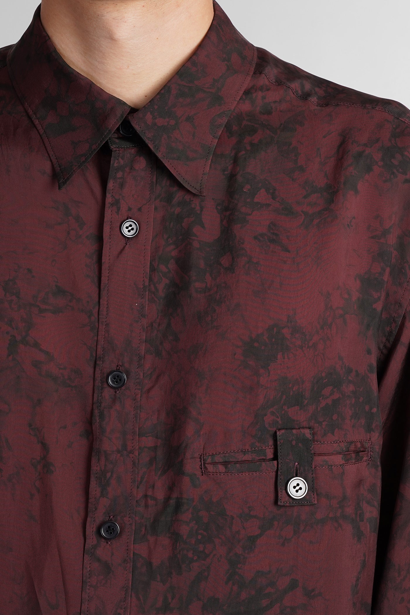 Shirt in bordeaux polyamide polyester - Image 5