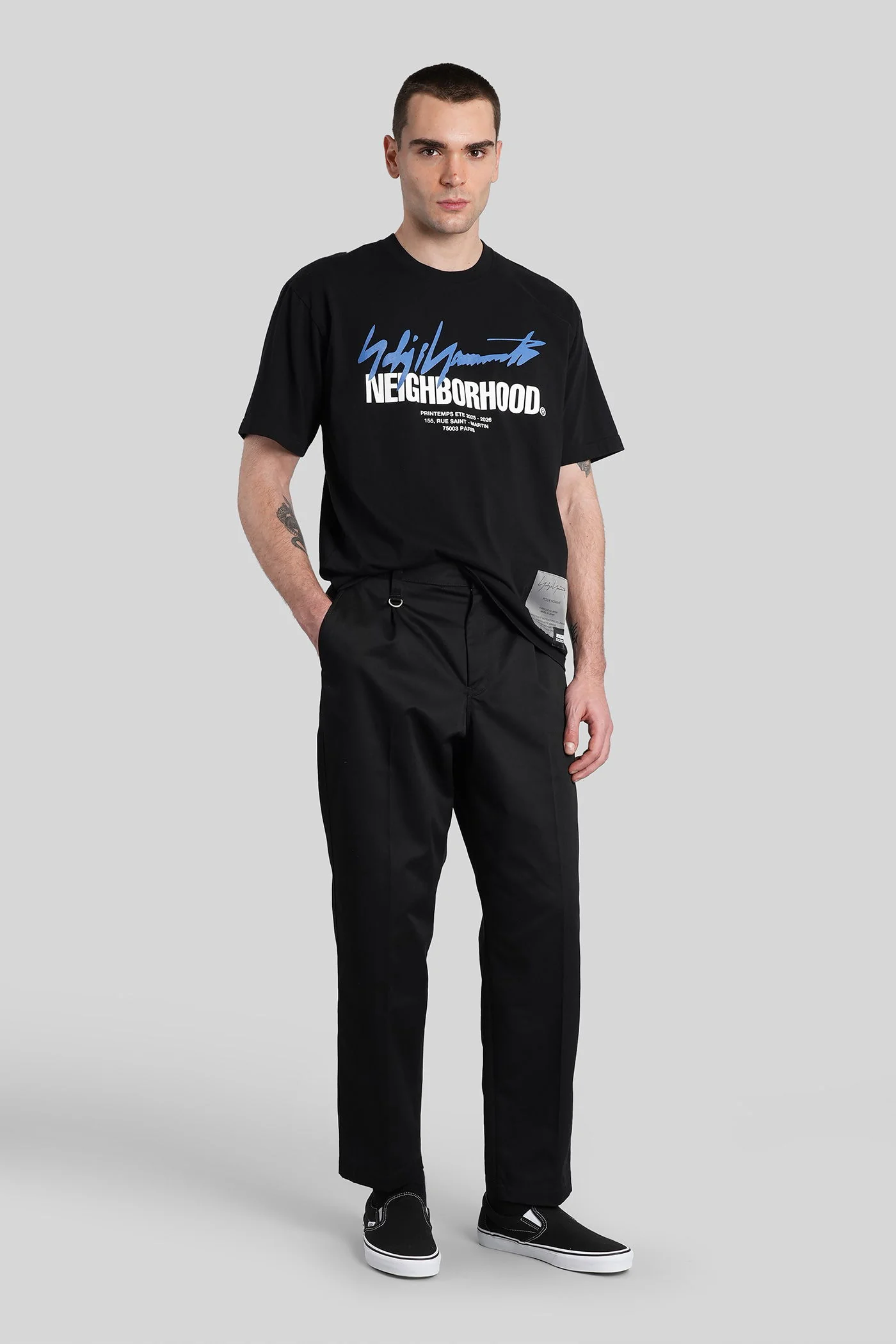 T-Shirt in black cotton - Image 2