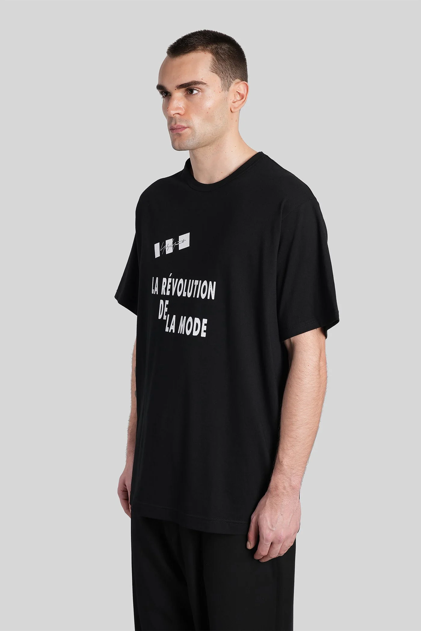T-Shirt in black cotton - Image 4