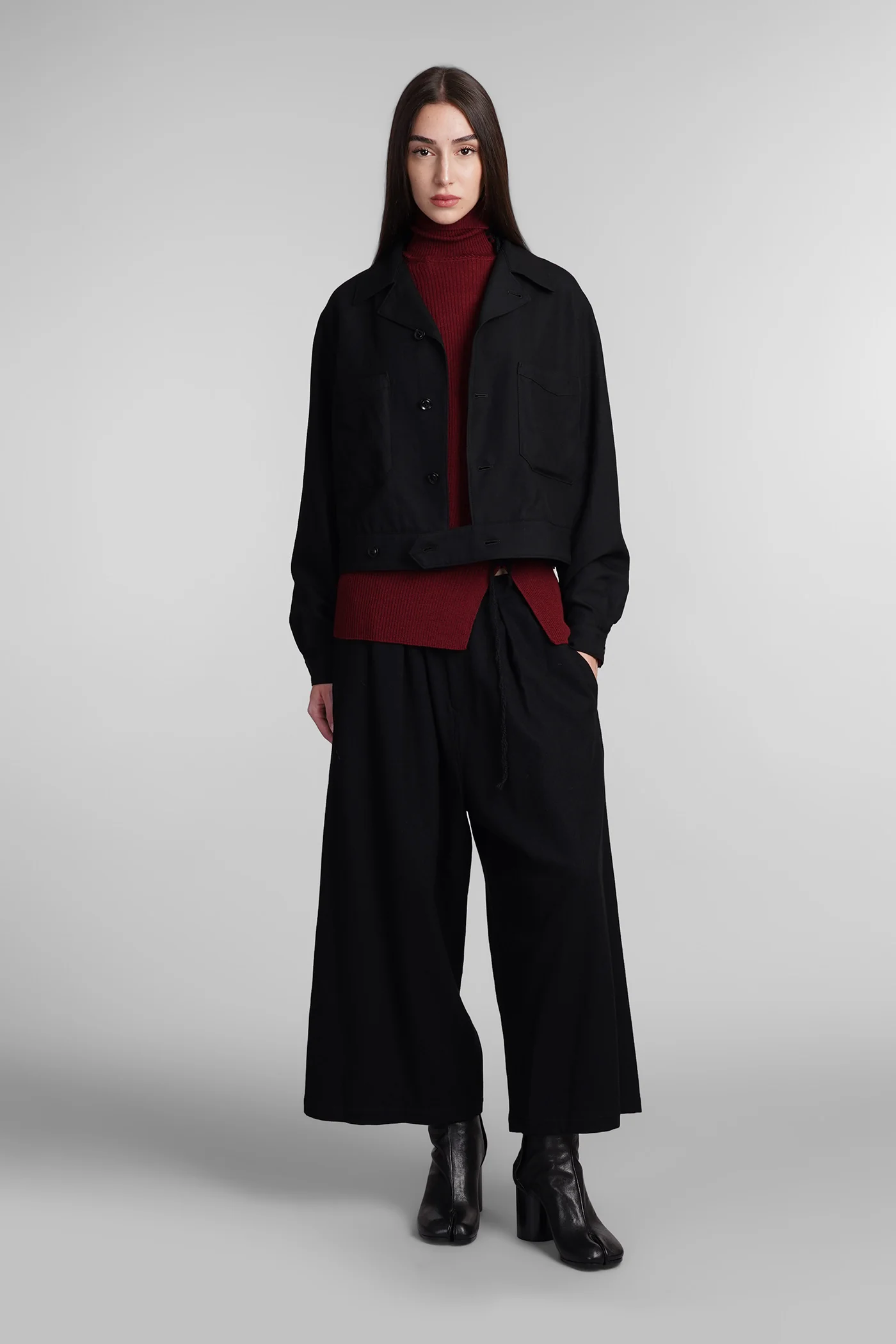 Casual jacket in black Rayon - Image 2