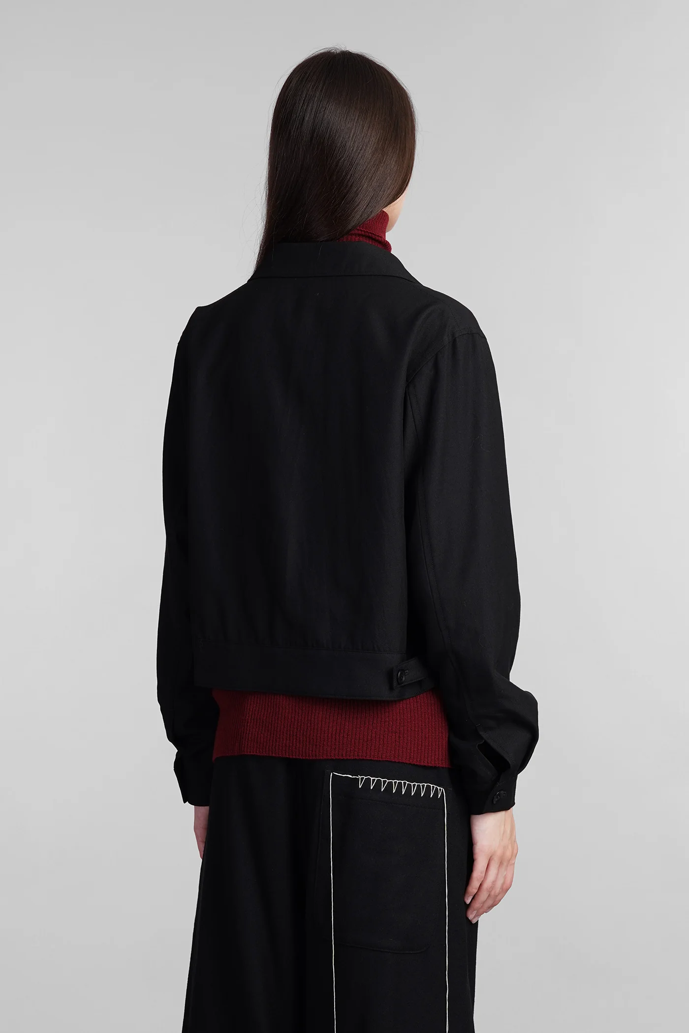 Casual jacket in black Rayon - Image 3