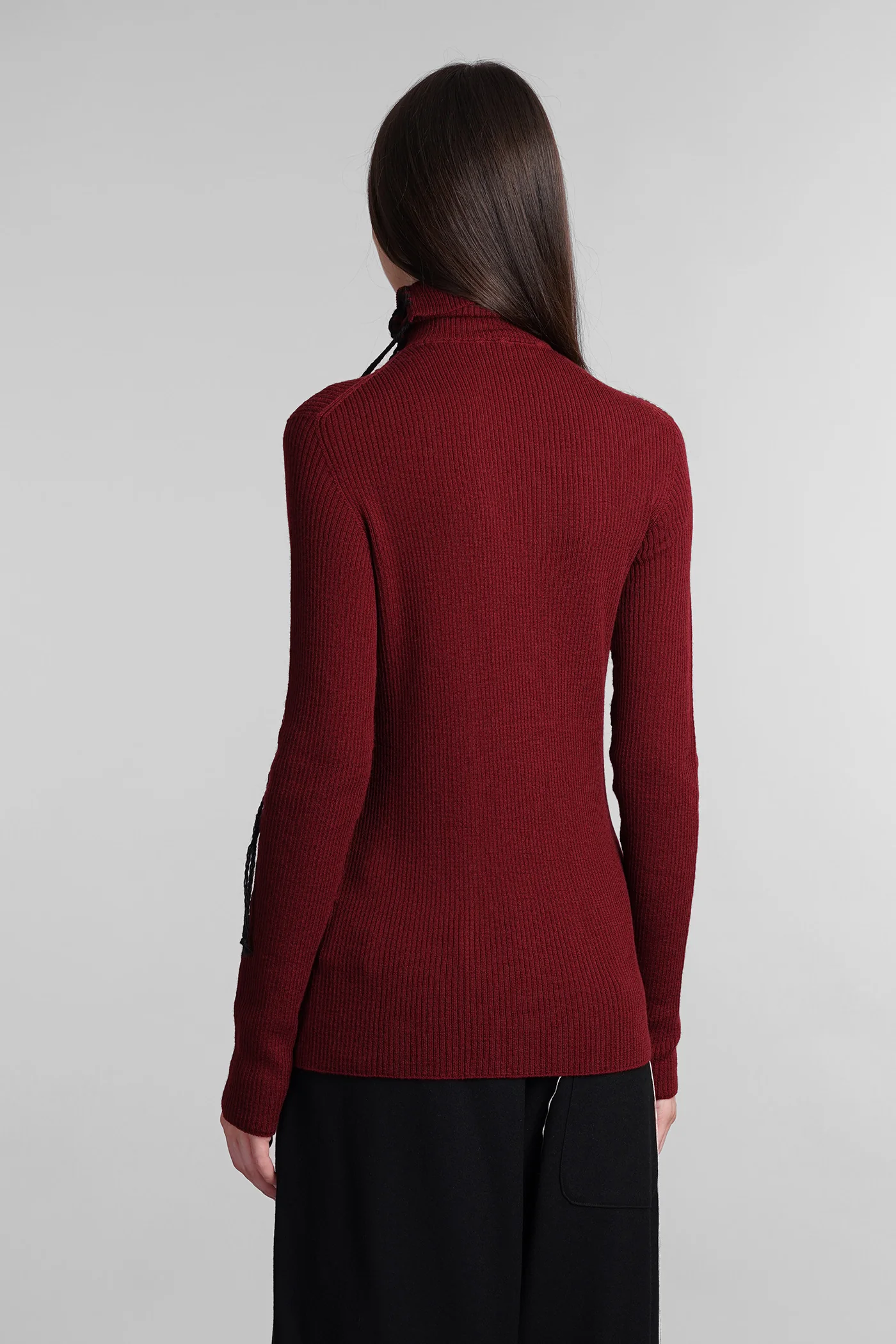 Knitwear in bordeaux wool - Image 3