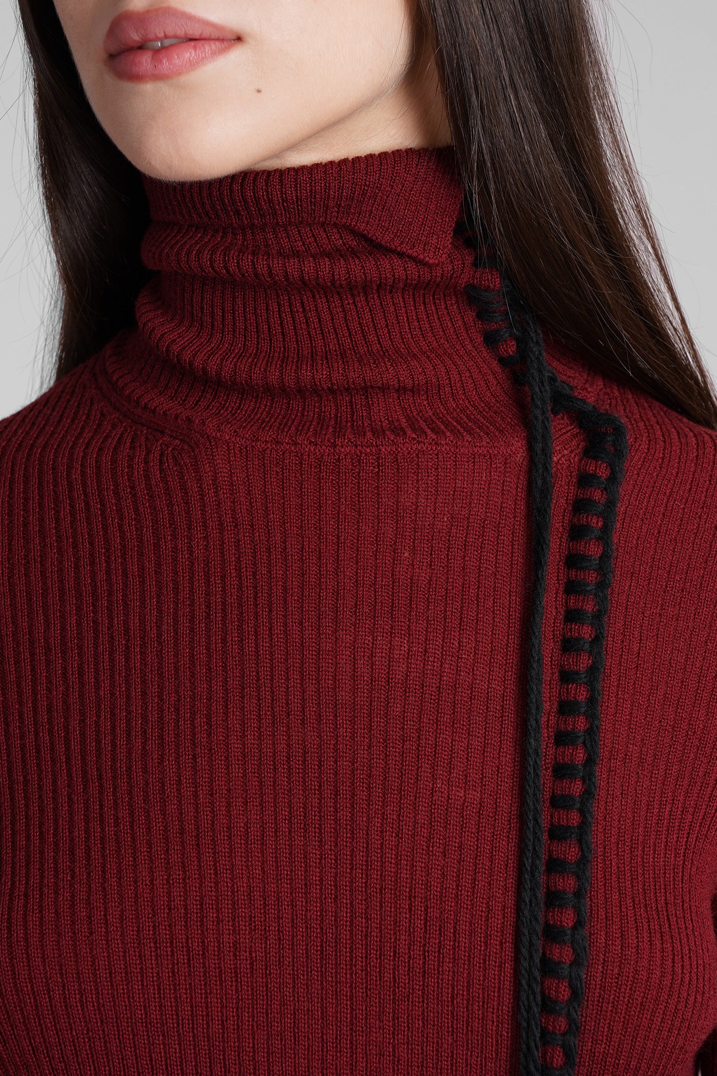Knitwear in bordeaux wool - Image 4