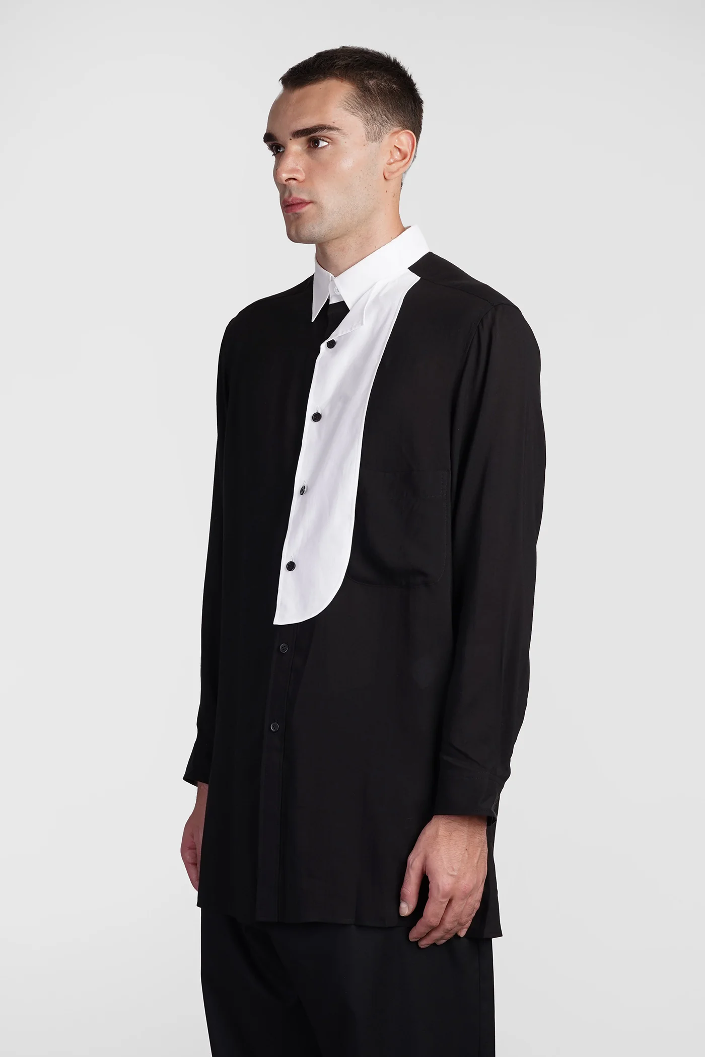 Shirt in black Cellulose - Image 4