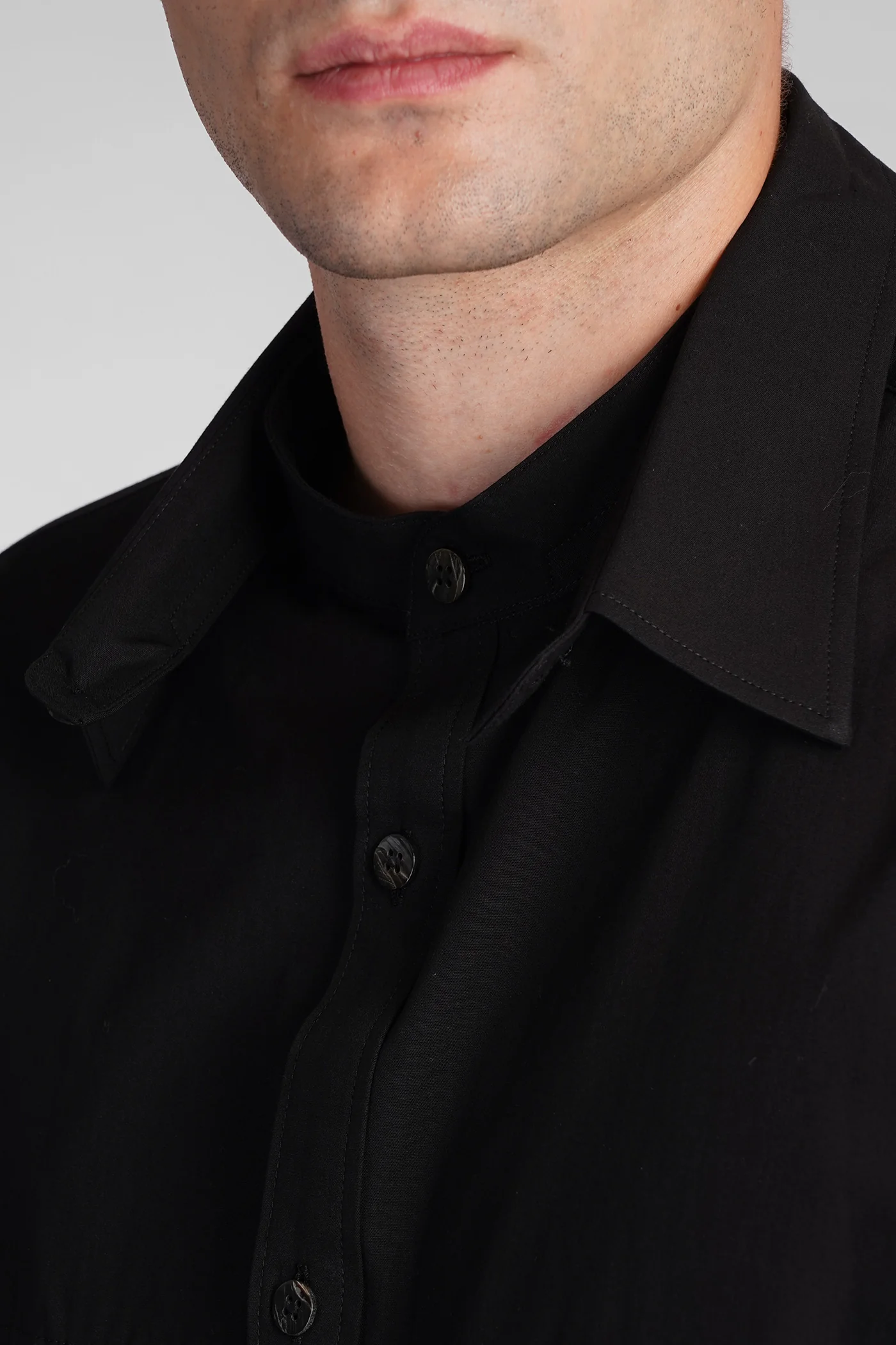 Shirt in black cotton - Image 5