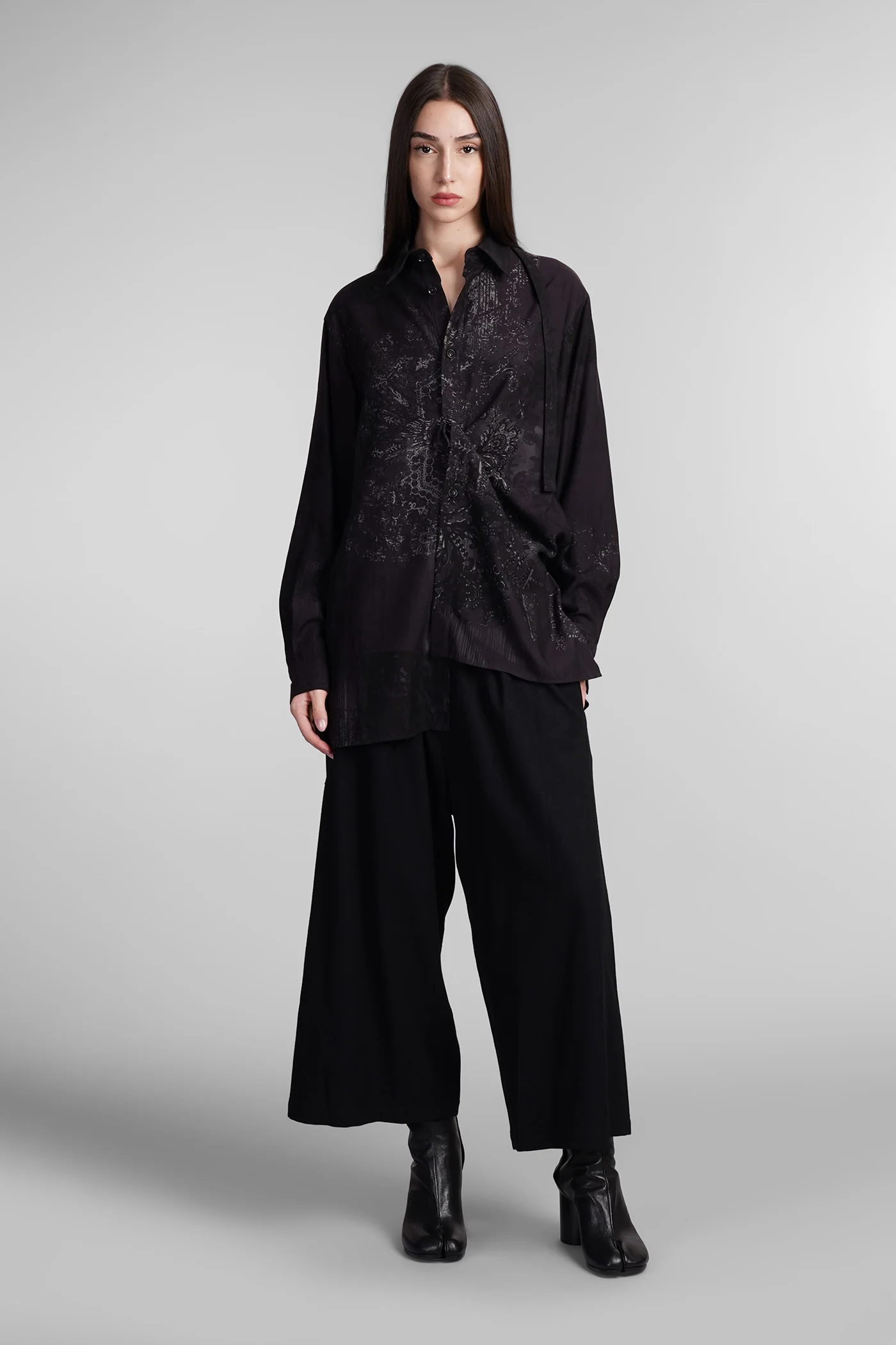 Shirt in black polyamide polyester - Image 2