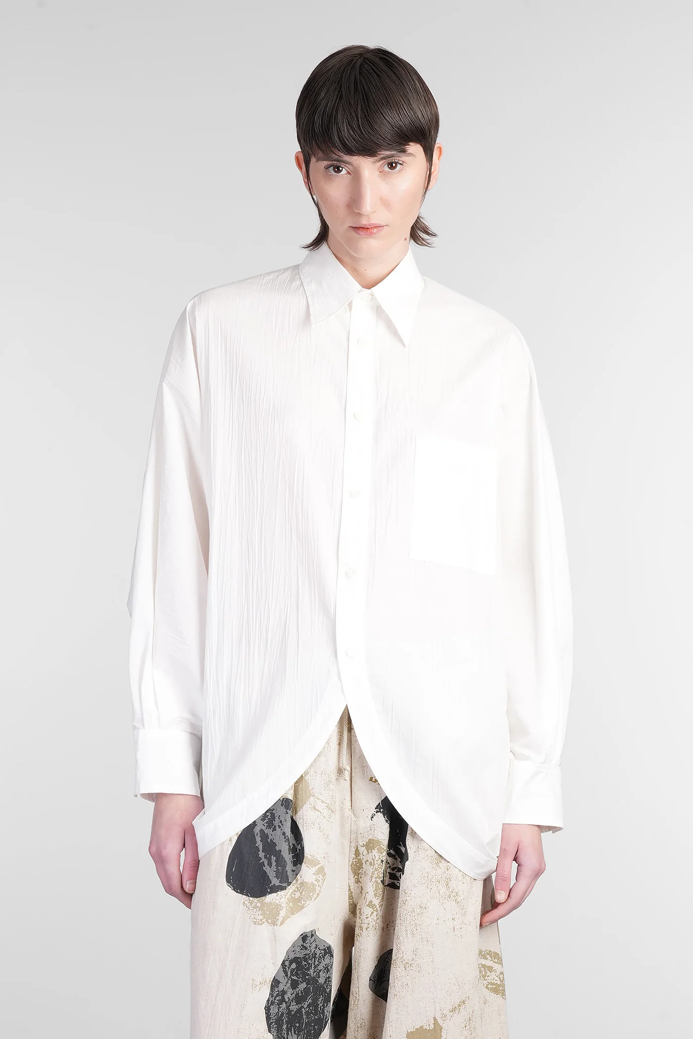 Shirt in white cotton