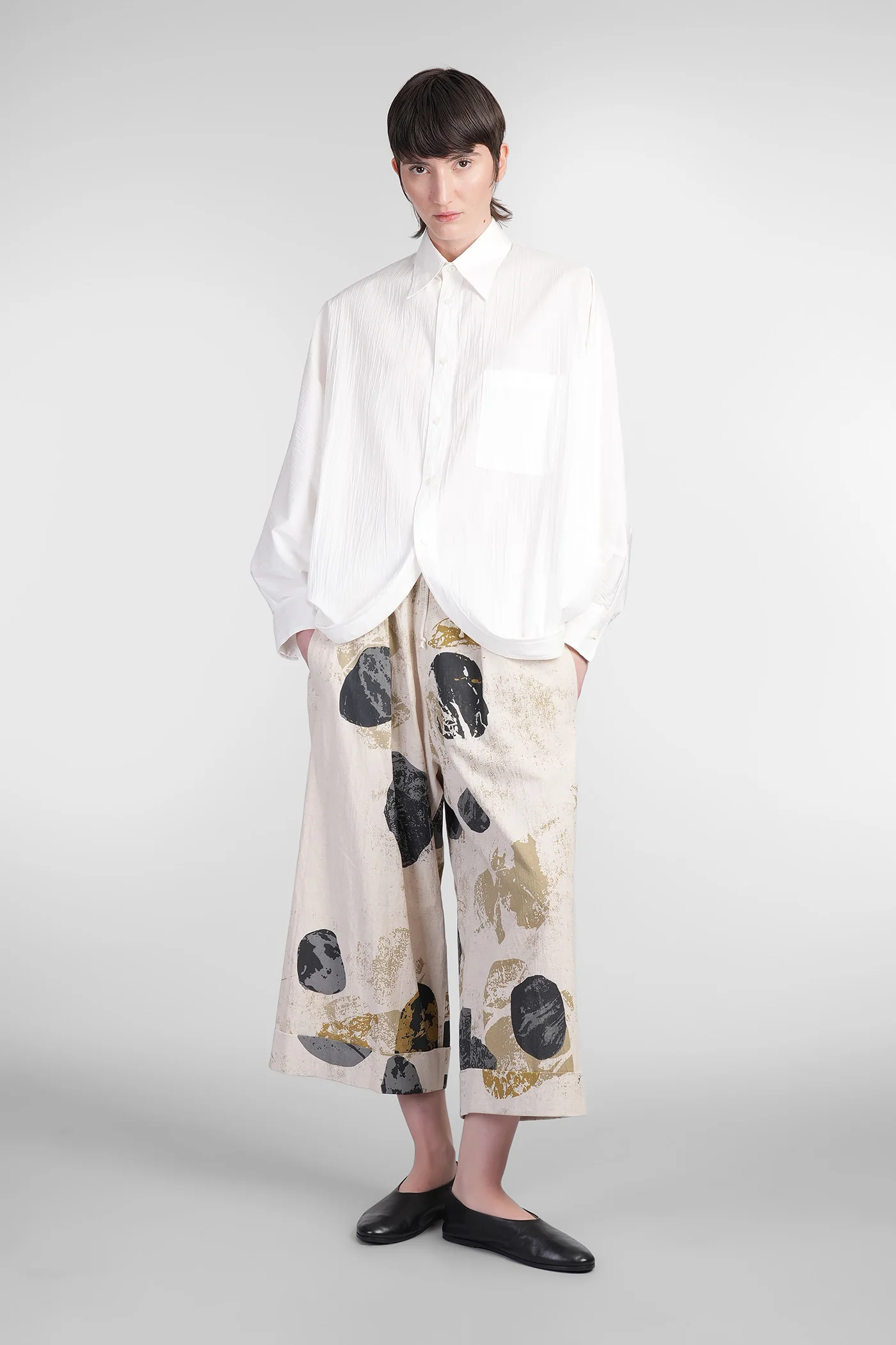 Shirt in white cotton - Image 2