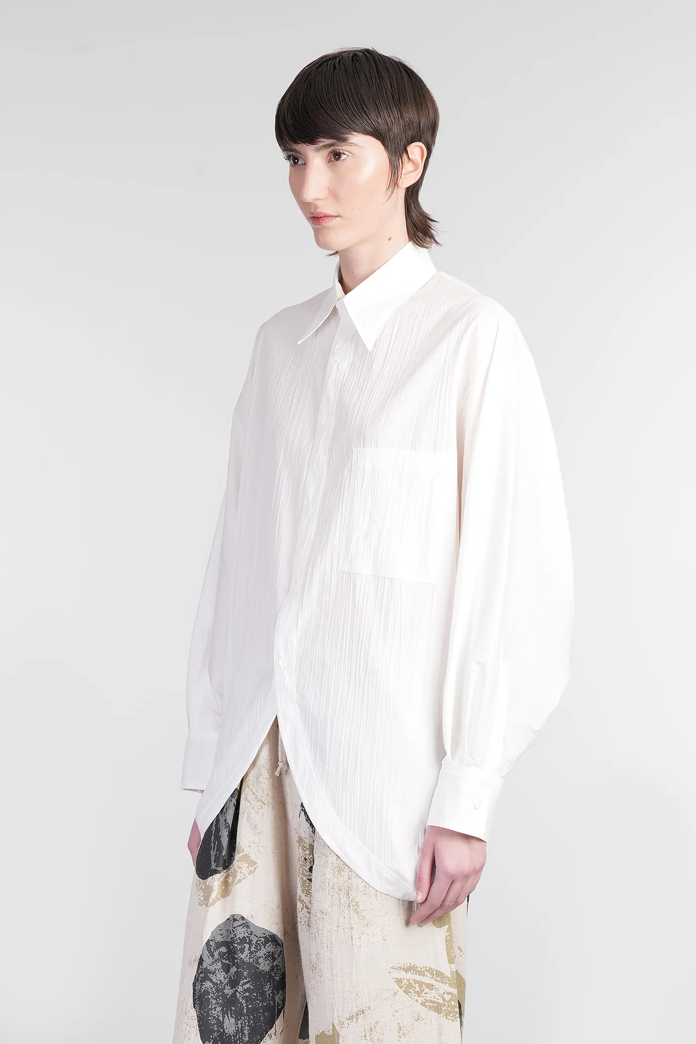 Shirt in white cotton - Image 4