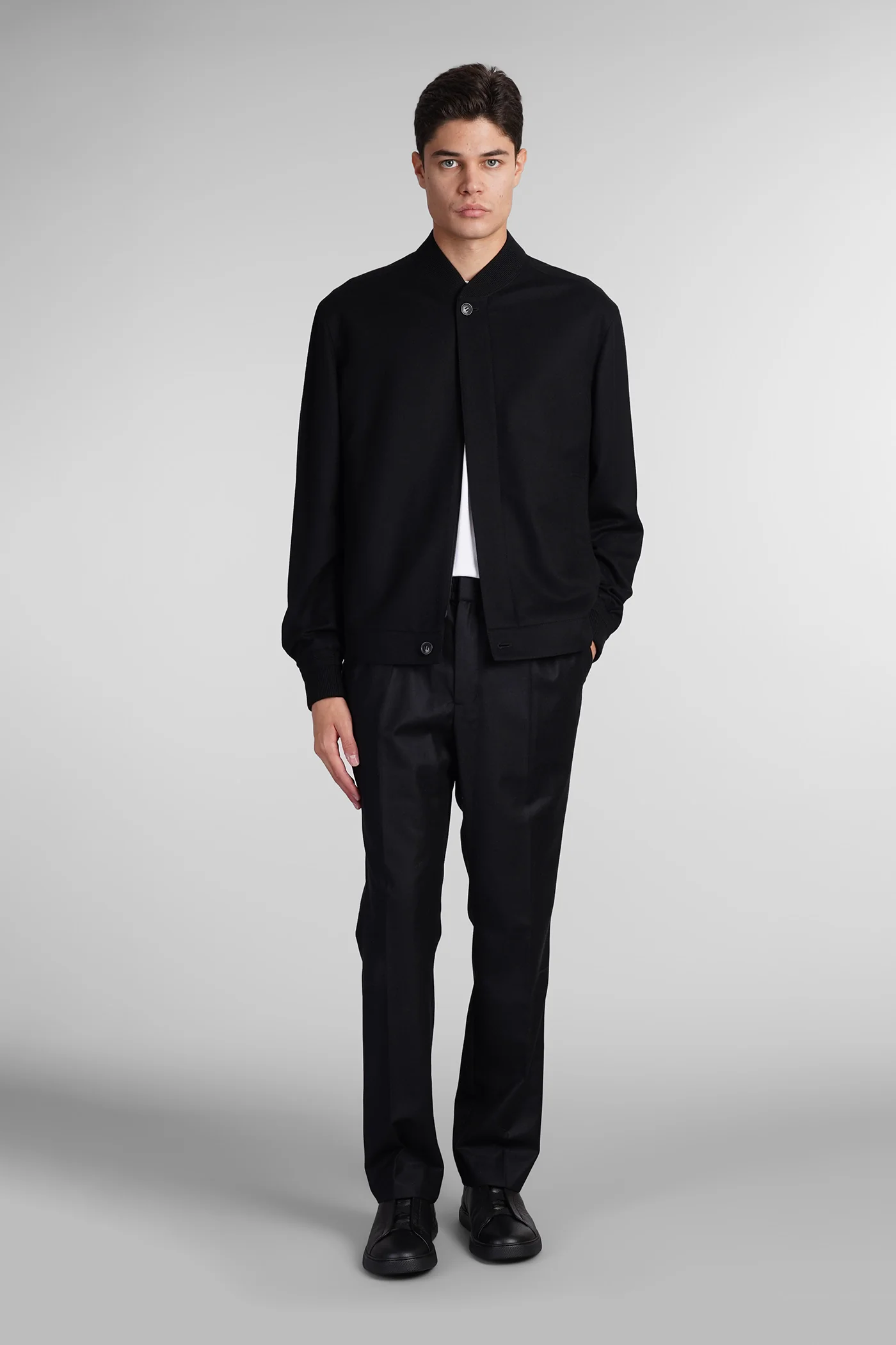 Casual jacket in black cashmere - Image 2