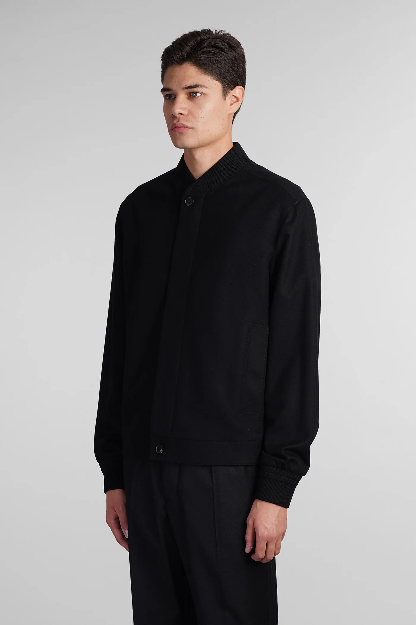 Casual jacket in black cashmere - Image 4