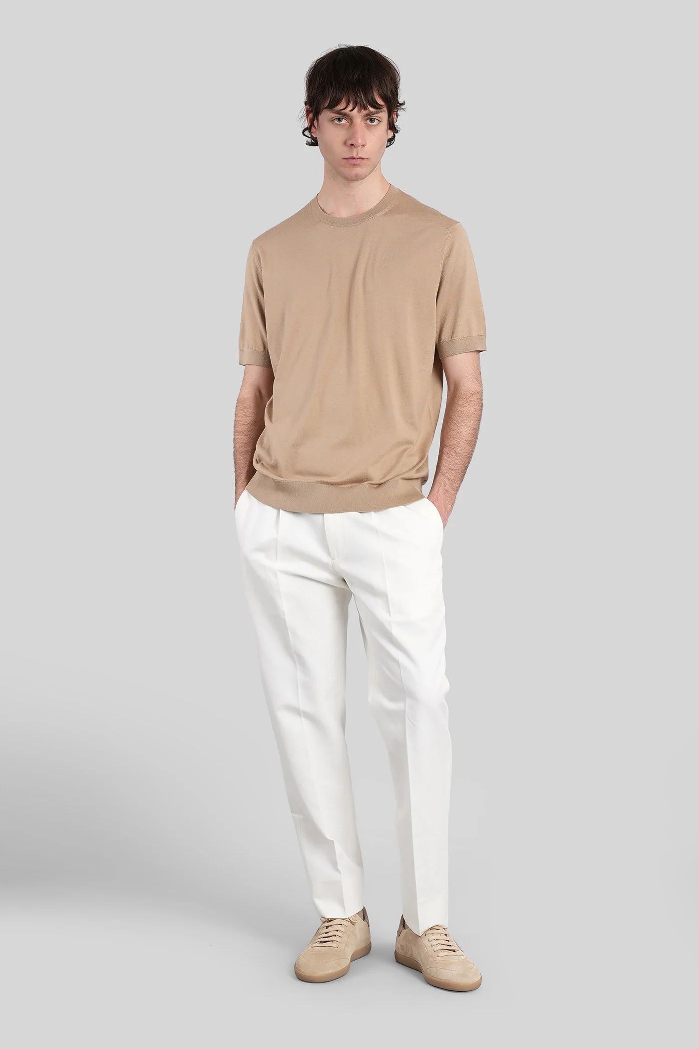 Pants in white cotton - Image 2