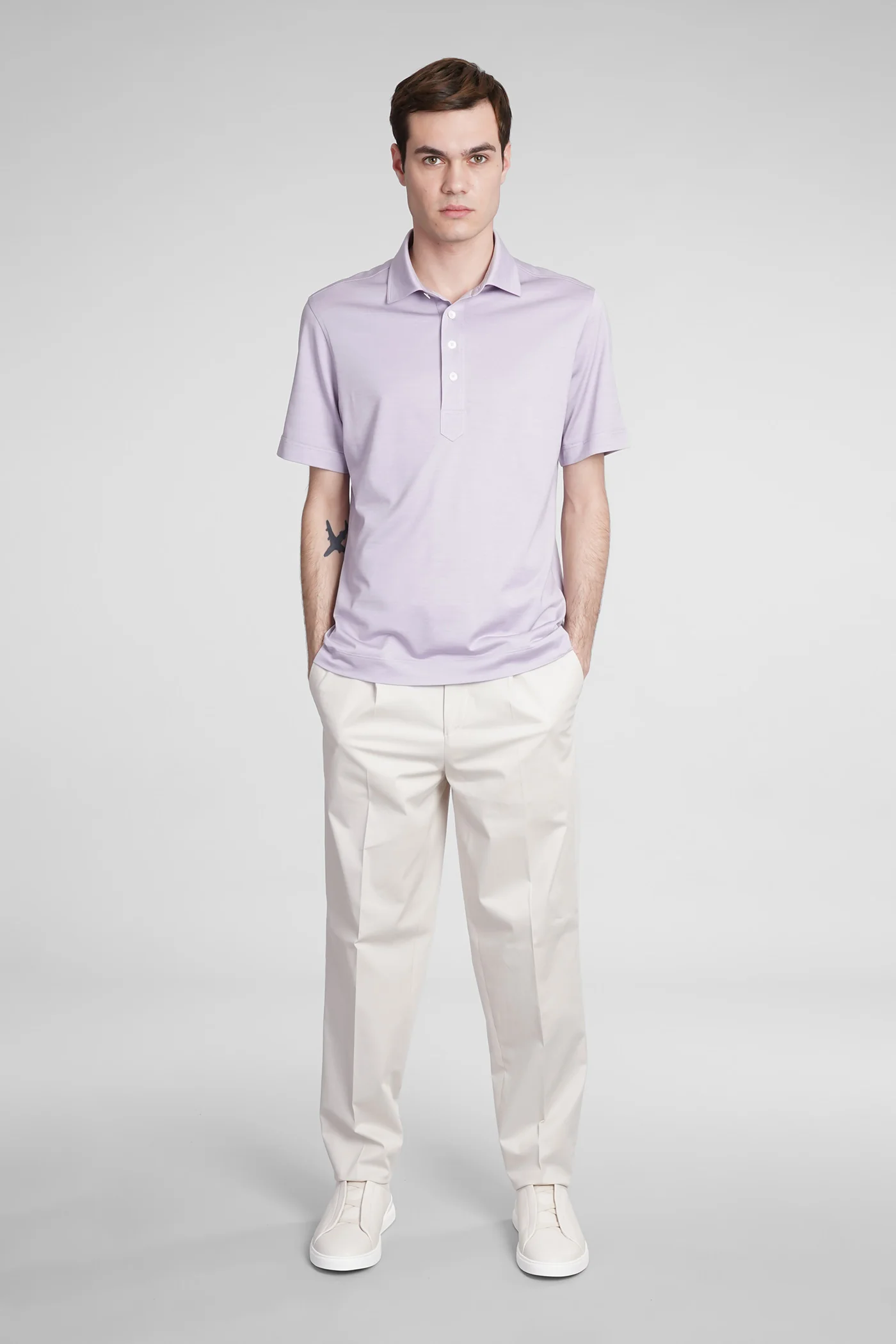 Pants in white cotton - Image 2
