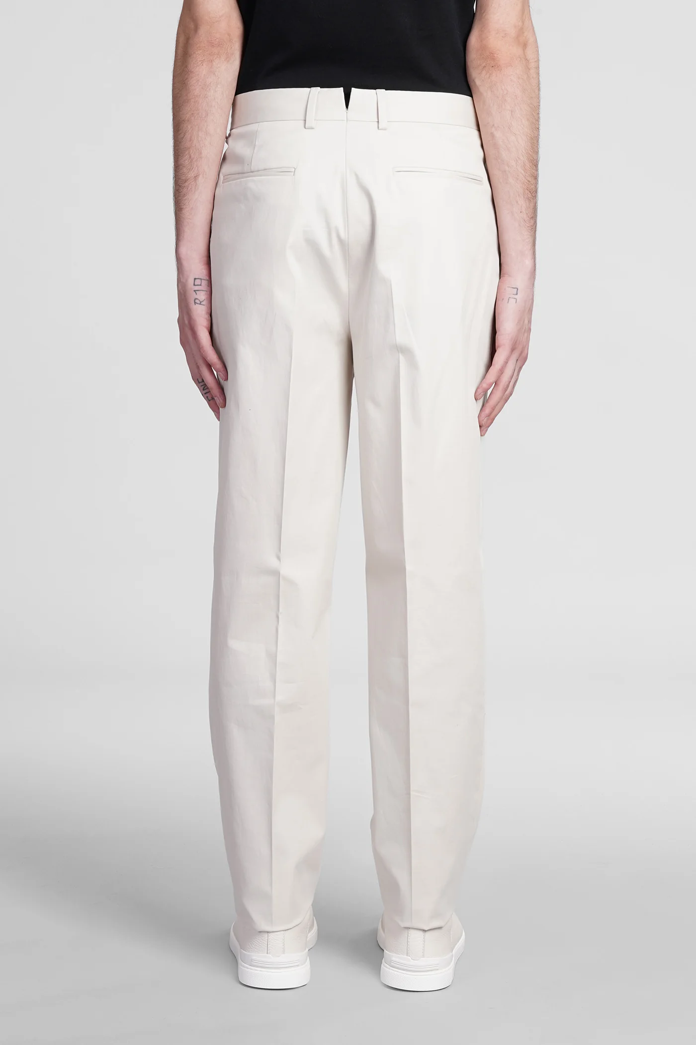 Pants in white cotton - Image 3